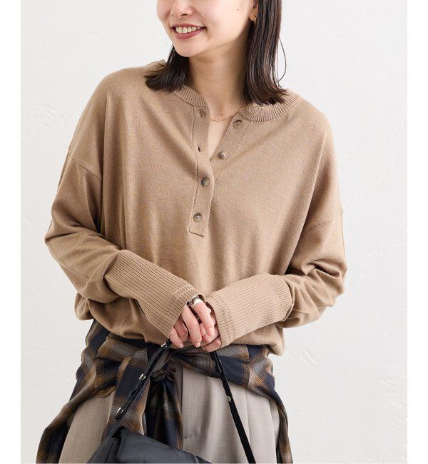 JOURNAL STANDARD「《WEB限定追加2》ウォッシャブル2WAYヘンリープルオーバー」|ニット・セーター|