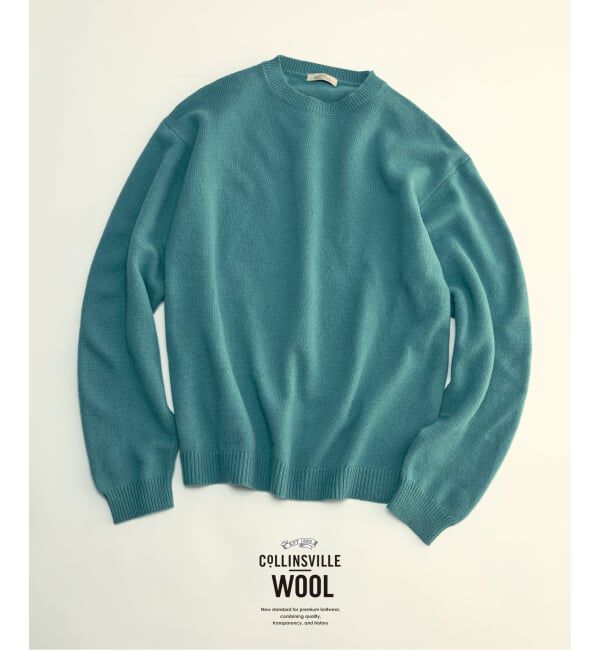 JOURNAL STANDARD relume「COLLINS VILLE WOOL / コリンズ ビル ウール クルーネック ニット」|ニット・セーター|サックスブルー