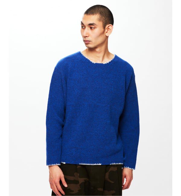 J.S.Homestead「J.S.Homestead / ブランケット ステッチ リブ ニット」|ニット・セーター|