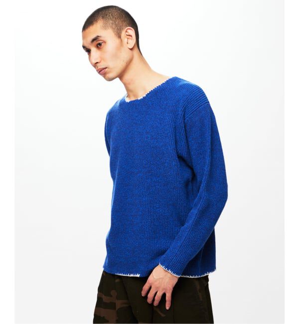 J.S.Homestead「J.S.Homestead / ブランケット ステッチ リブ ニット」|ニット・セーター|