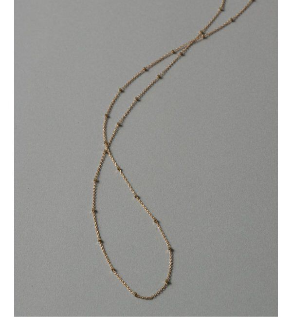 Lilas by Spick&Span「グリッターチェーン65cmネックレス K10」|ネックレス|