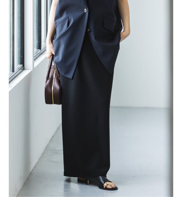 NOBLE「《追加》【洗える】コンフォートジャージーライクタイトスカート 4」|スカート|