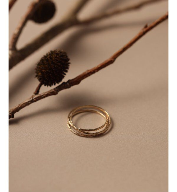 Lilas by Spick&Span「テクスチャー3本リング K10」|リング|