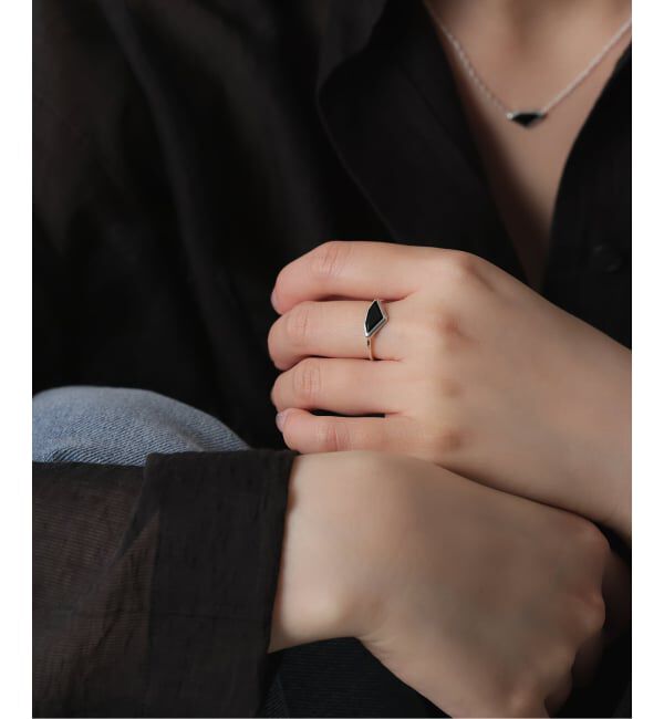 Spick and Span「【SAMH by LILAS】ダイヤモンドカットオニキスリング SV」|リング|