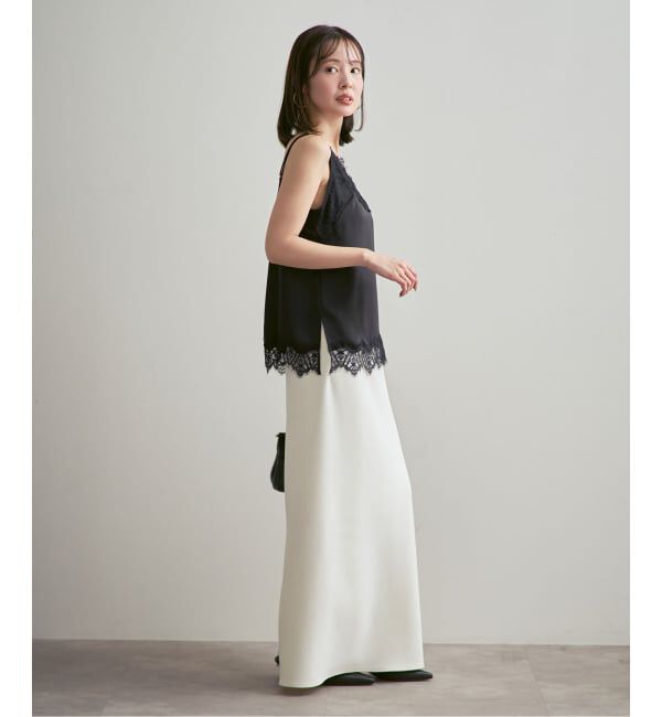 NOBLE「《追加》リバーレーストリミングサテンキャミソール3」|キャミソール|