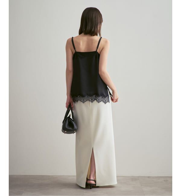 NOBLE「《追加》リバーレーストリミングサテンキャミソール3」|キャミソール|