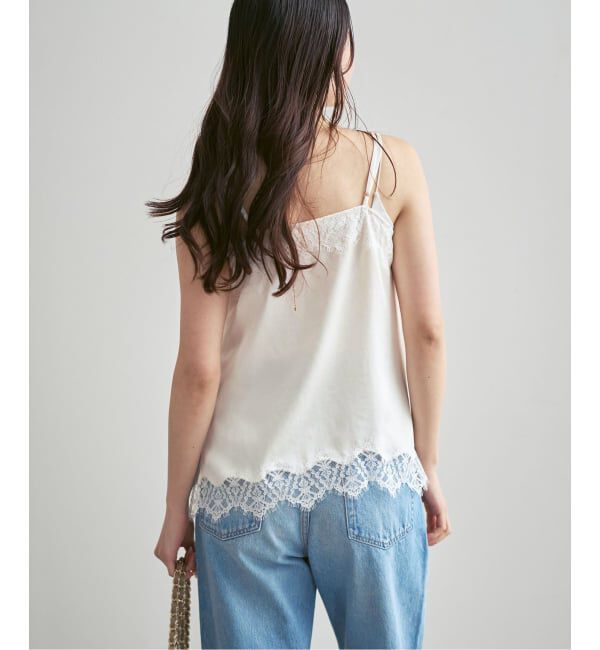 NOBLE「《追加》リバーレーストリミングサテンキャミソール3」|キャミソール|