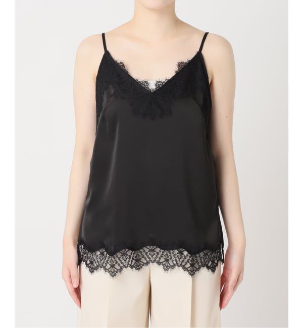 NOBLE「《追加》リバーレーストリミングサテンキャミソール3」|キャミソール|