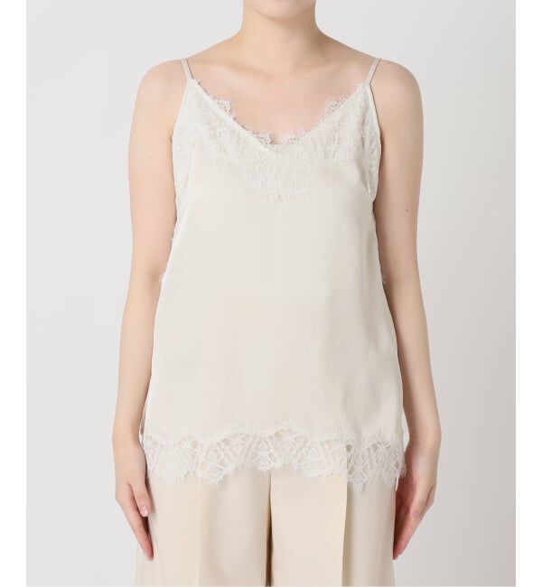 NOBLE「《追加》リバーレーストリミングサテンキャミソール3」|キャミソール|