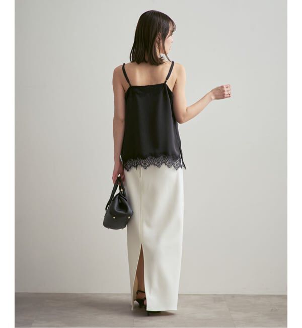 NOBLE「《追加》リバーレーストリミングサテンキャミソール3」|キャミソール|