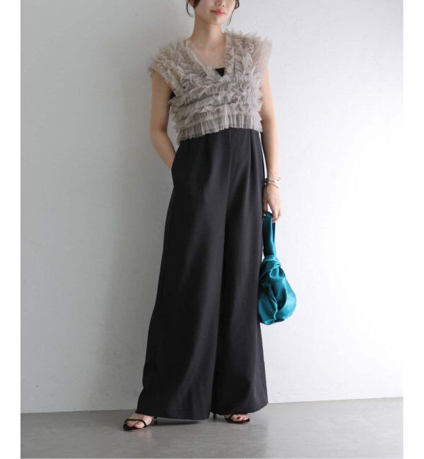  「《追加2》チュールベストオールインワン」|ドレス|ブラック