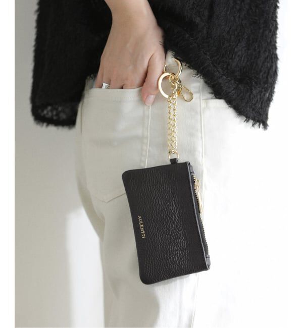  「AULENTTI/オウレンティ レザーフラグメントケース」|キーケース|ブラック