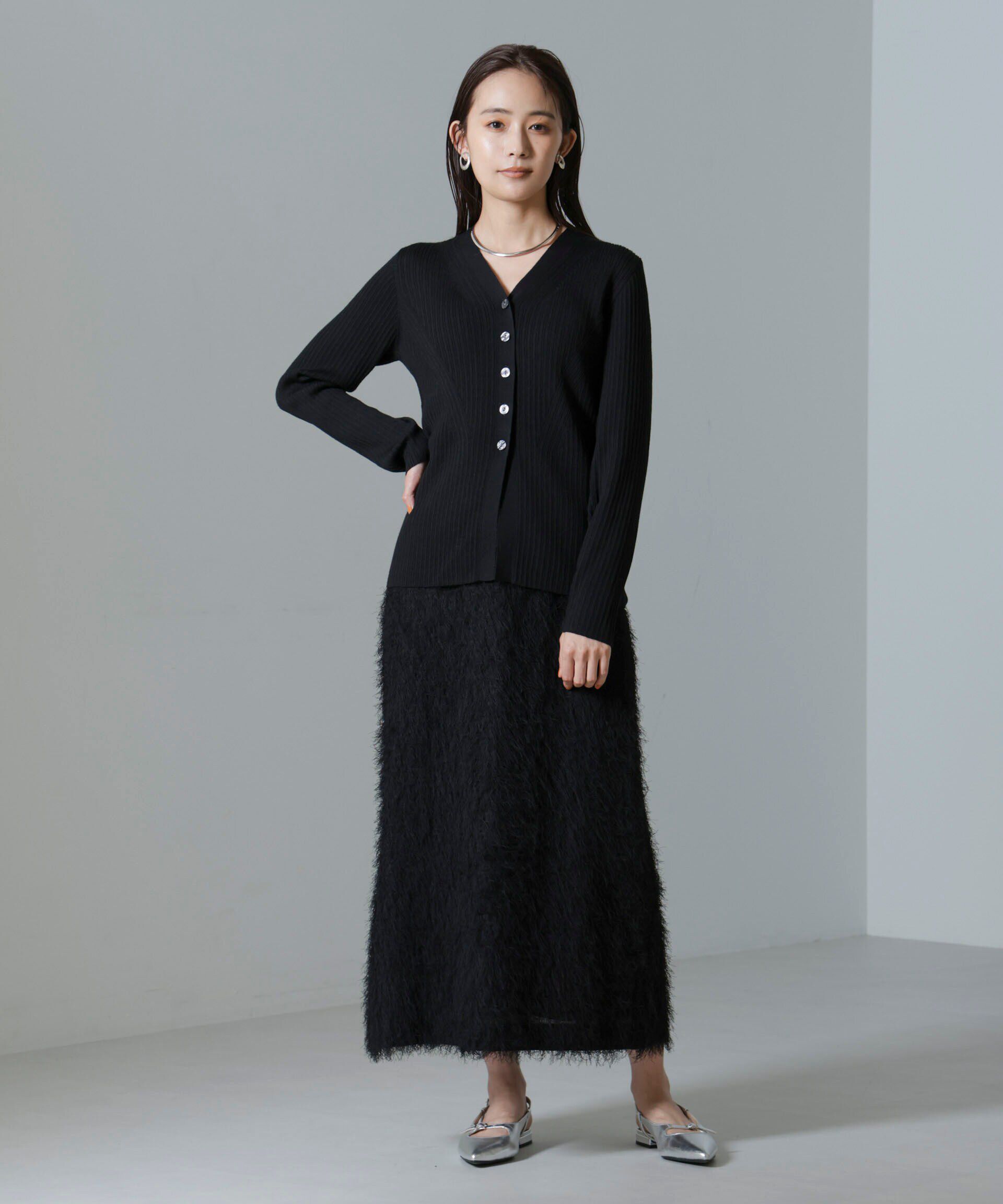 nano･universe「毛玉レスニットVネックリブカーディガン」|ニット・セーター|