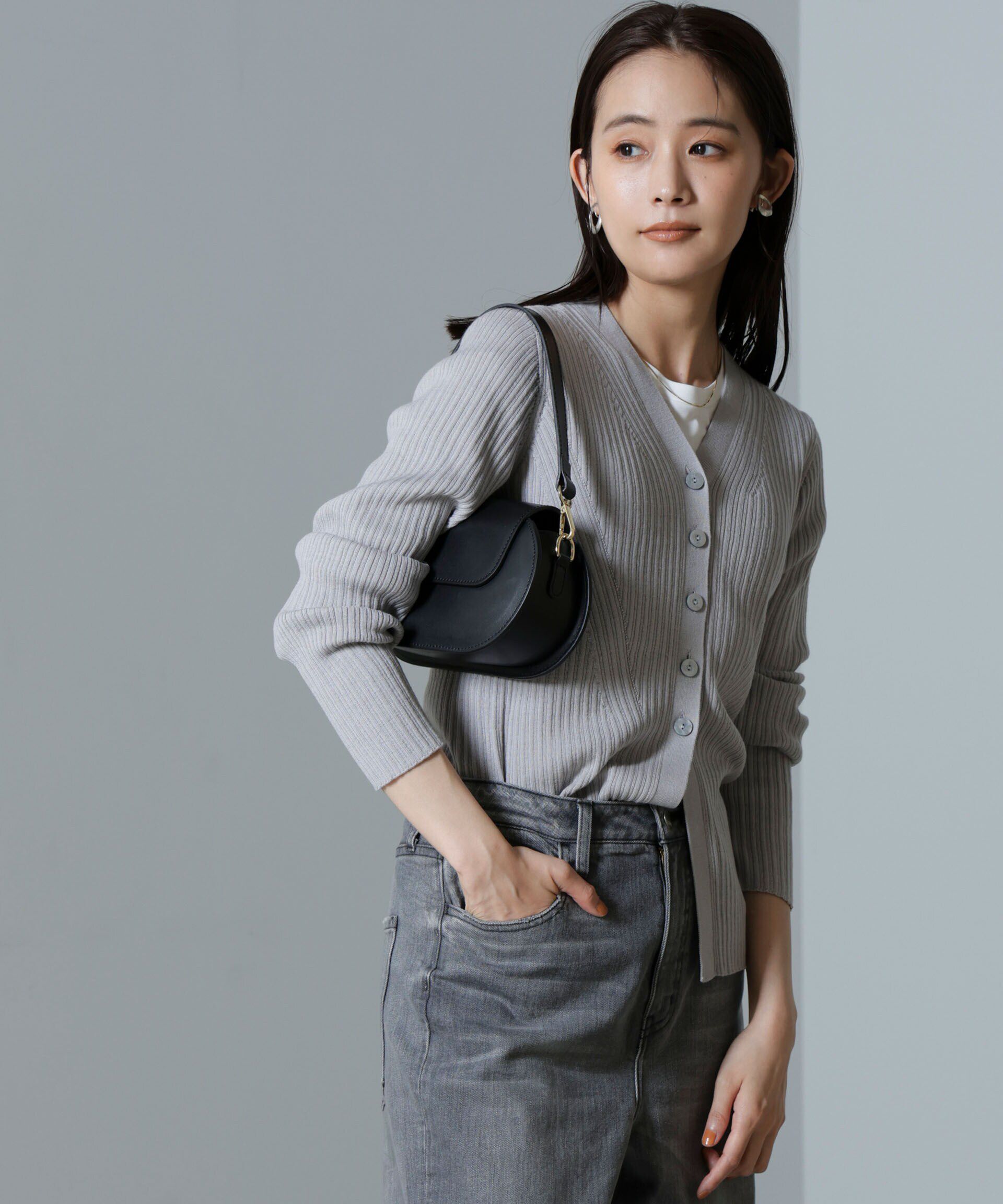 nano･universe「毛玉レスニットVネックリブカーディガン」|ニット・セーター|