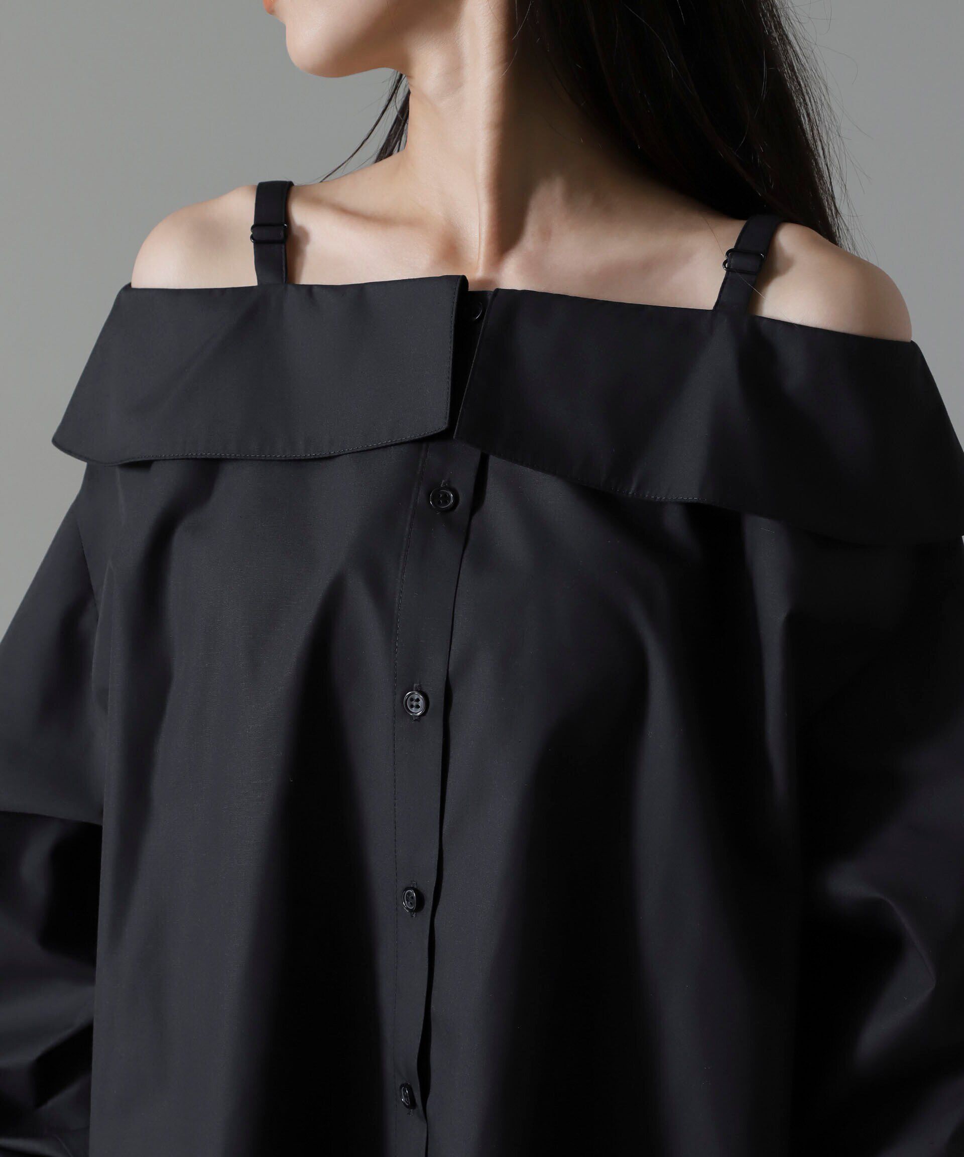 nano･universe「オフショルダーデザインシャツ」|シャツ・ブラウス|