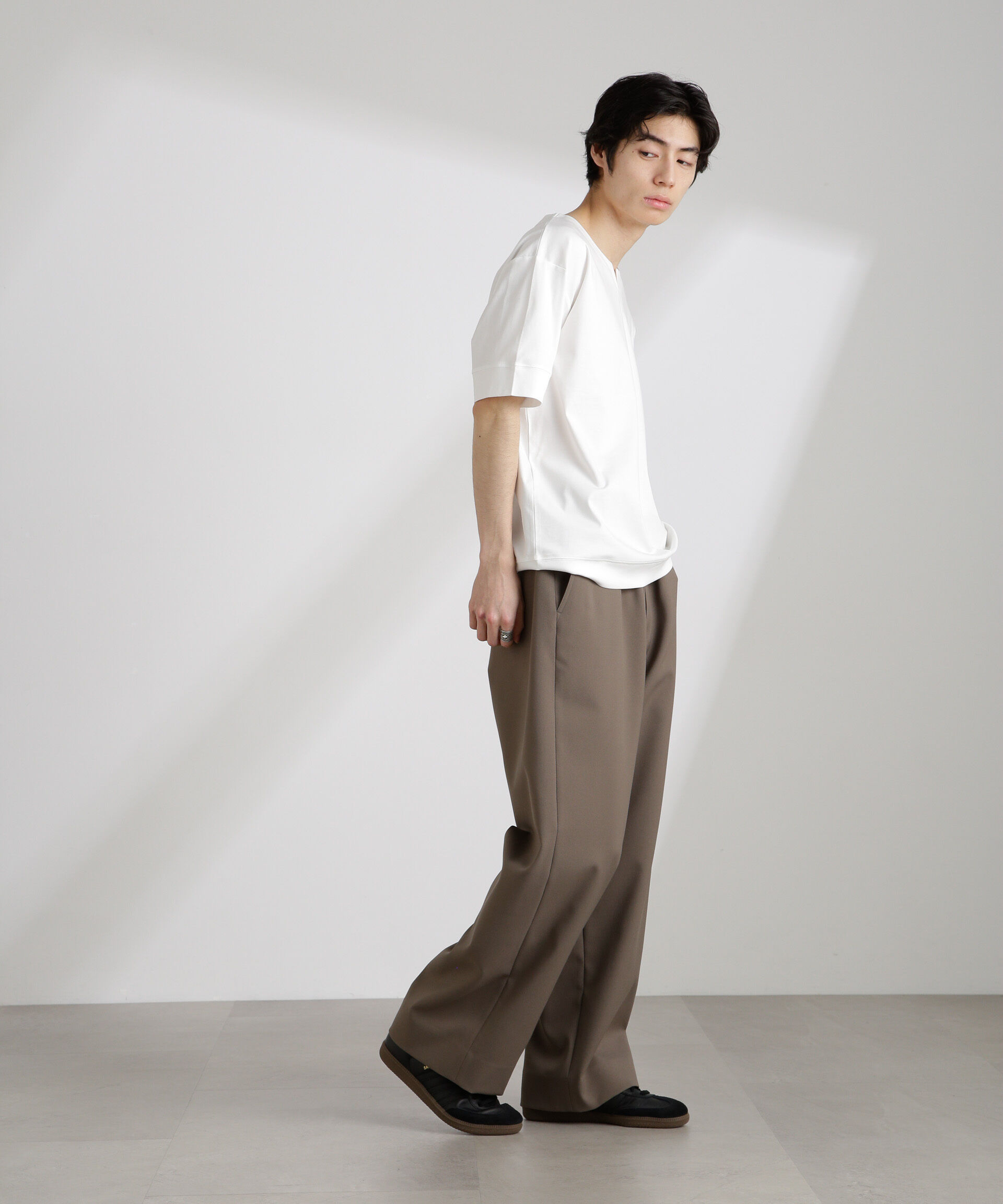 nano･universe「50/－シルケットスムースキーネックTシャツ」|Tシャツ・カットソー|