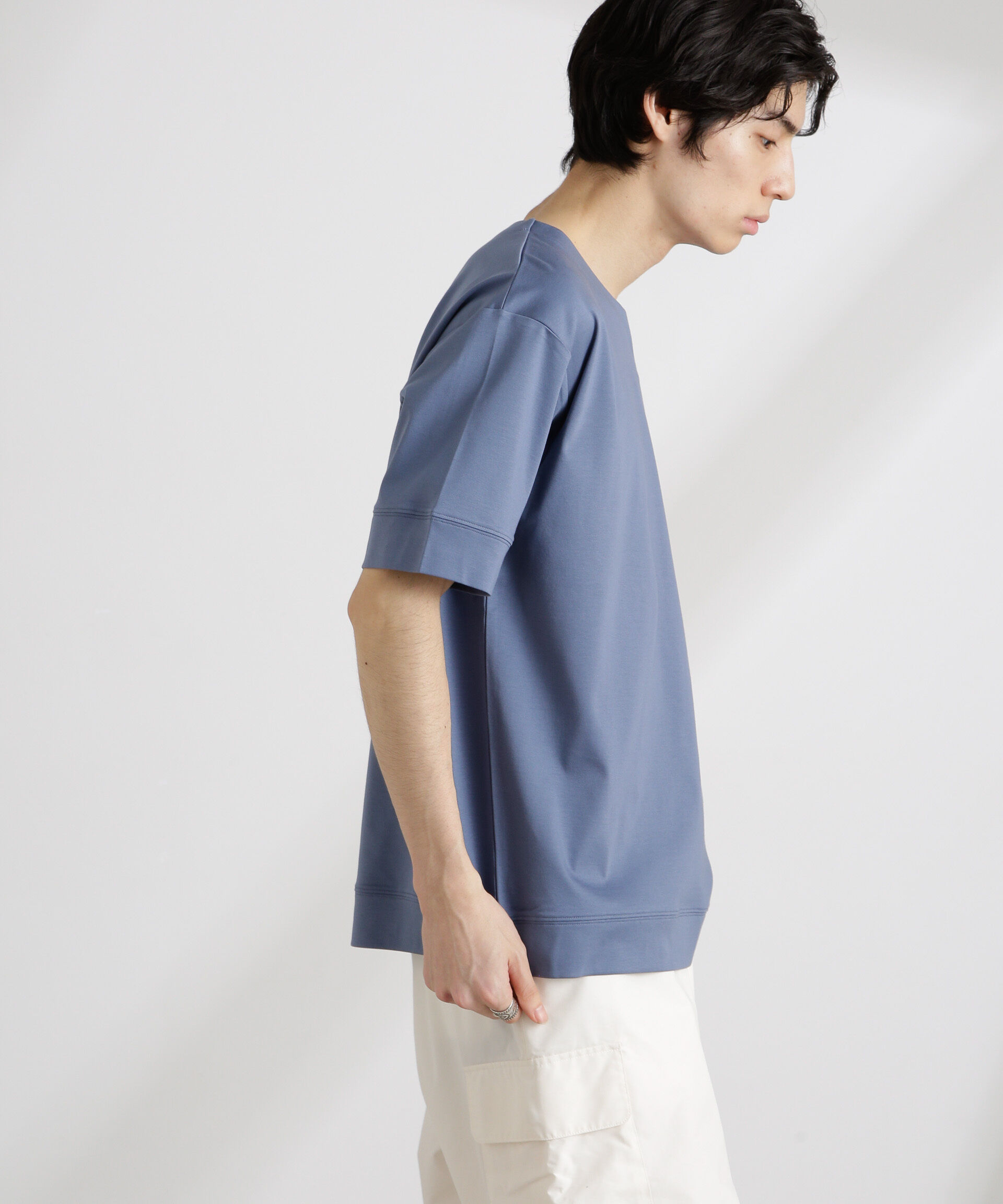 nano･universe「50/－シルケットスムースキーネックTシャツ」|Tシャツ・カットソー|