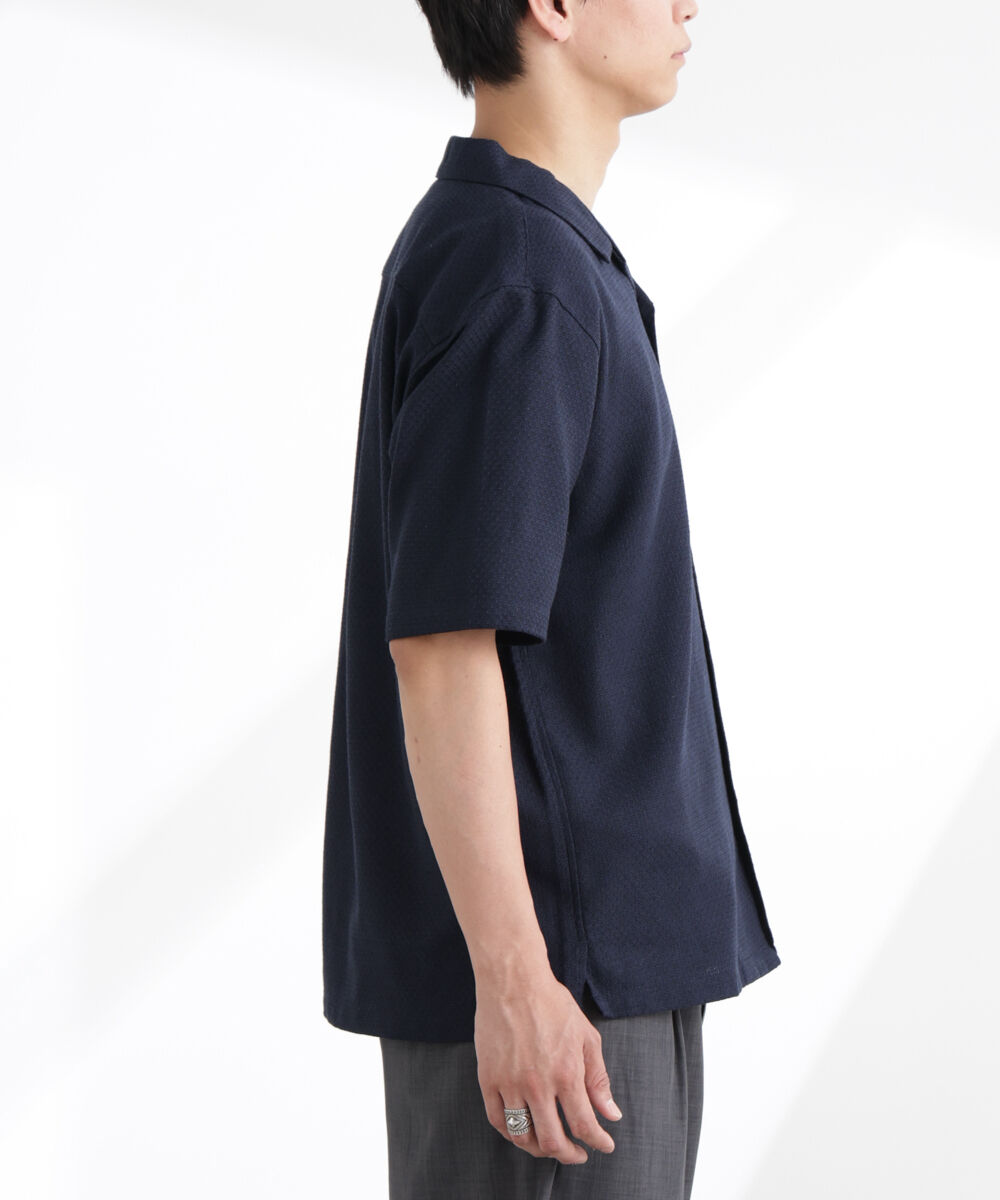 nano･universe「コットンリネン交織開襟シャツ 半袖」|シャツ・ブラウス|