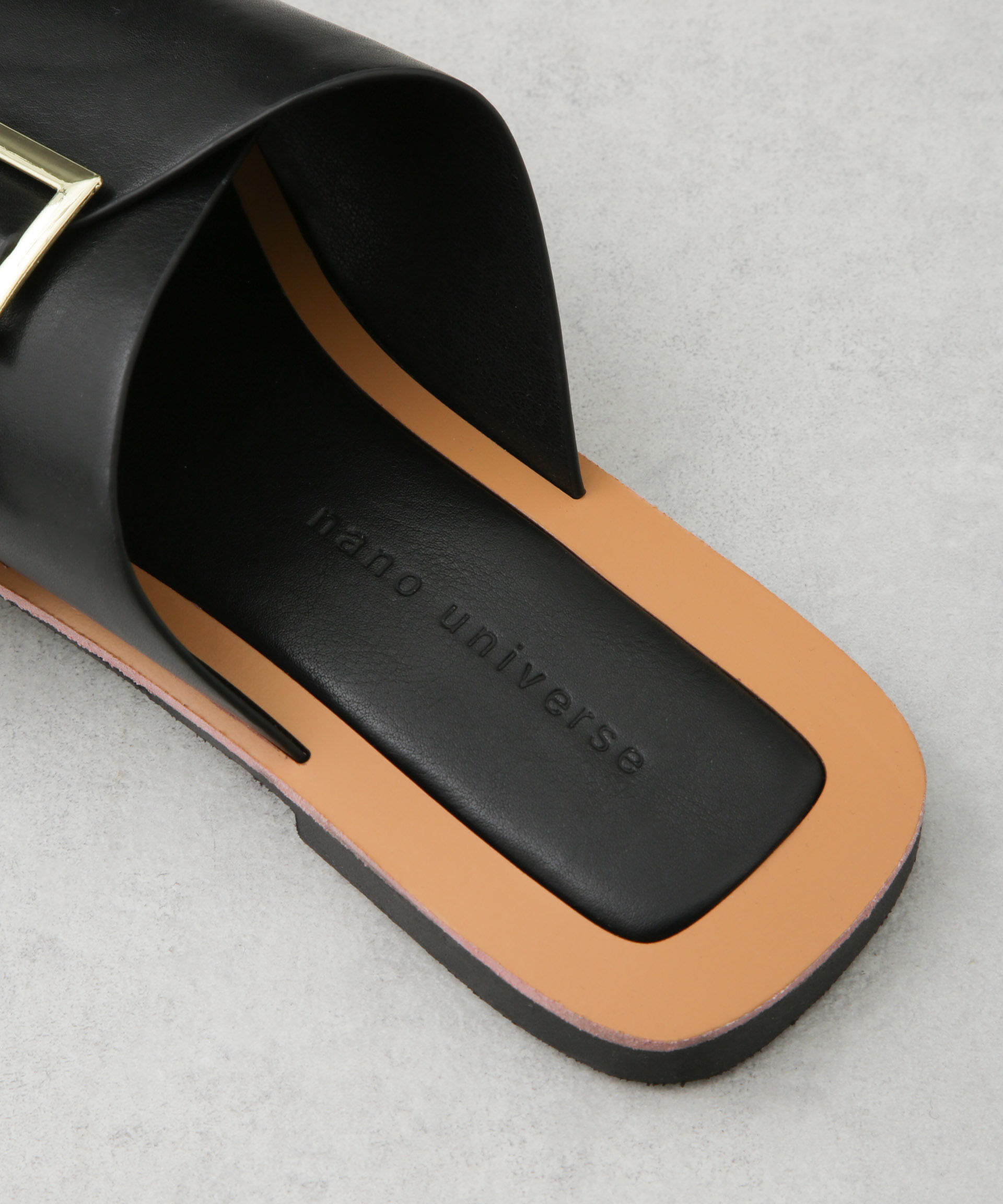 nano･universe「バックルフラットサンダル」|ビジネス・ドレスシューズ|