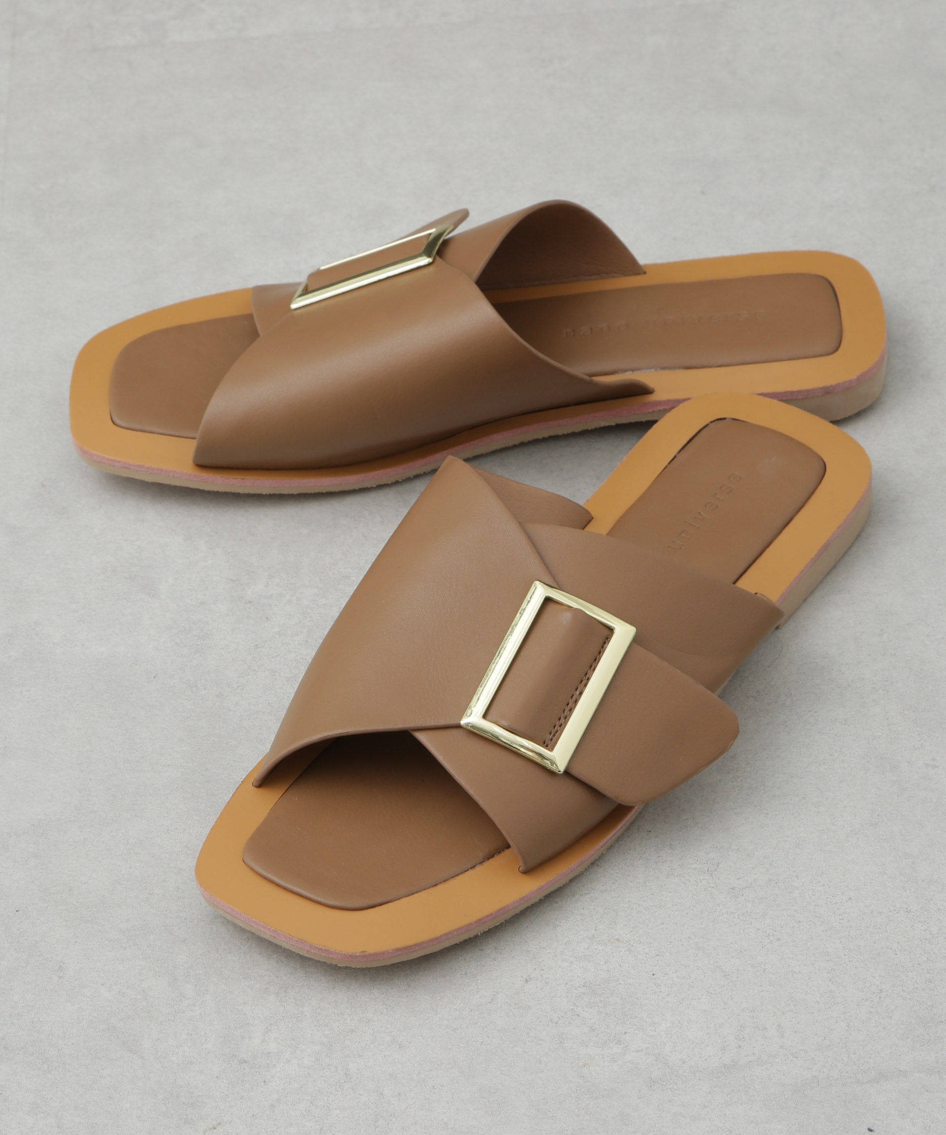 nano･universe「バックルフラットサンダル」|ビジネス・ドレスシューズ|