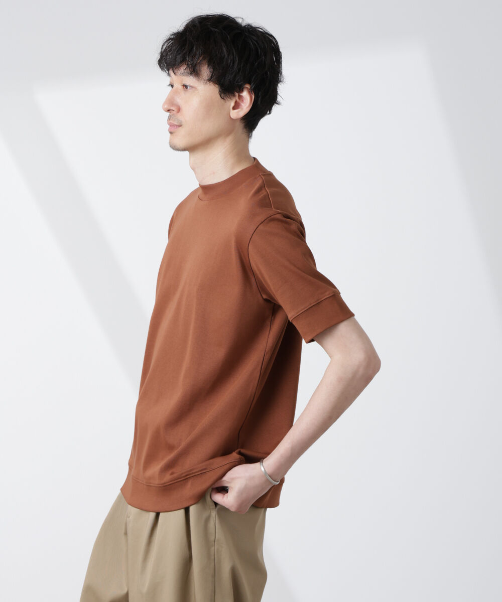 nano･universe「[FORMAL JERSEY]モックネックカットソー半袖」|Tシャツ・カットソー|