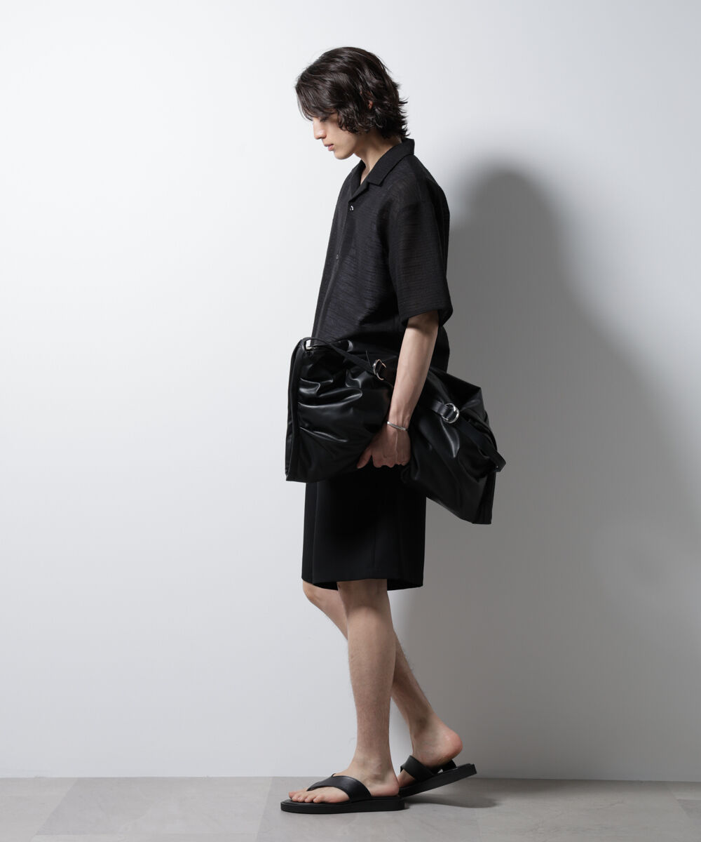 nano･universe「スラブラメ オープンカラーシャツ」|シャツ・ブラウス|