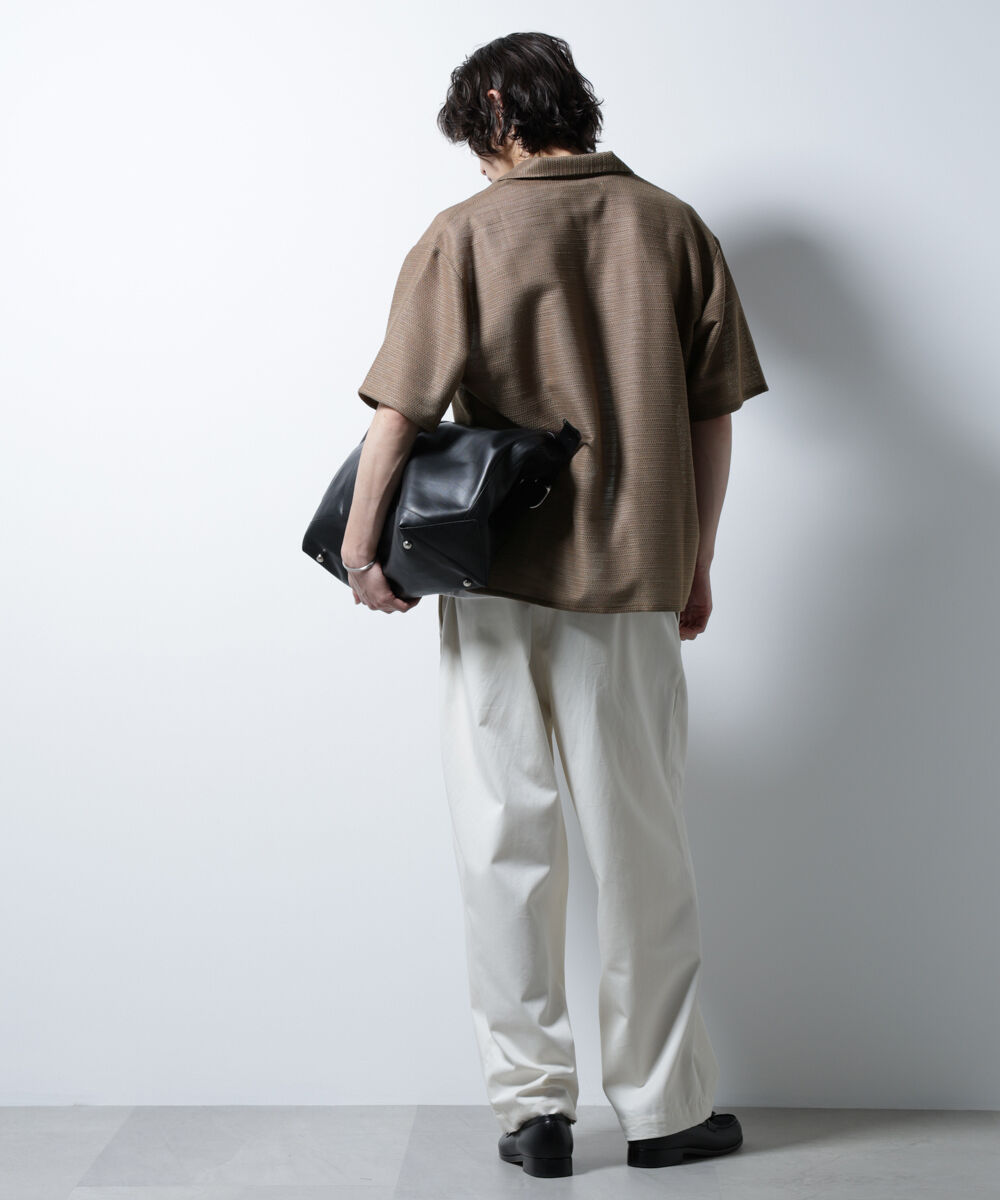 nano･universe「スラブラメ オープンカラーシャツ」|シャツ・ブラウス|