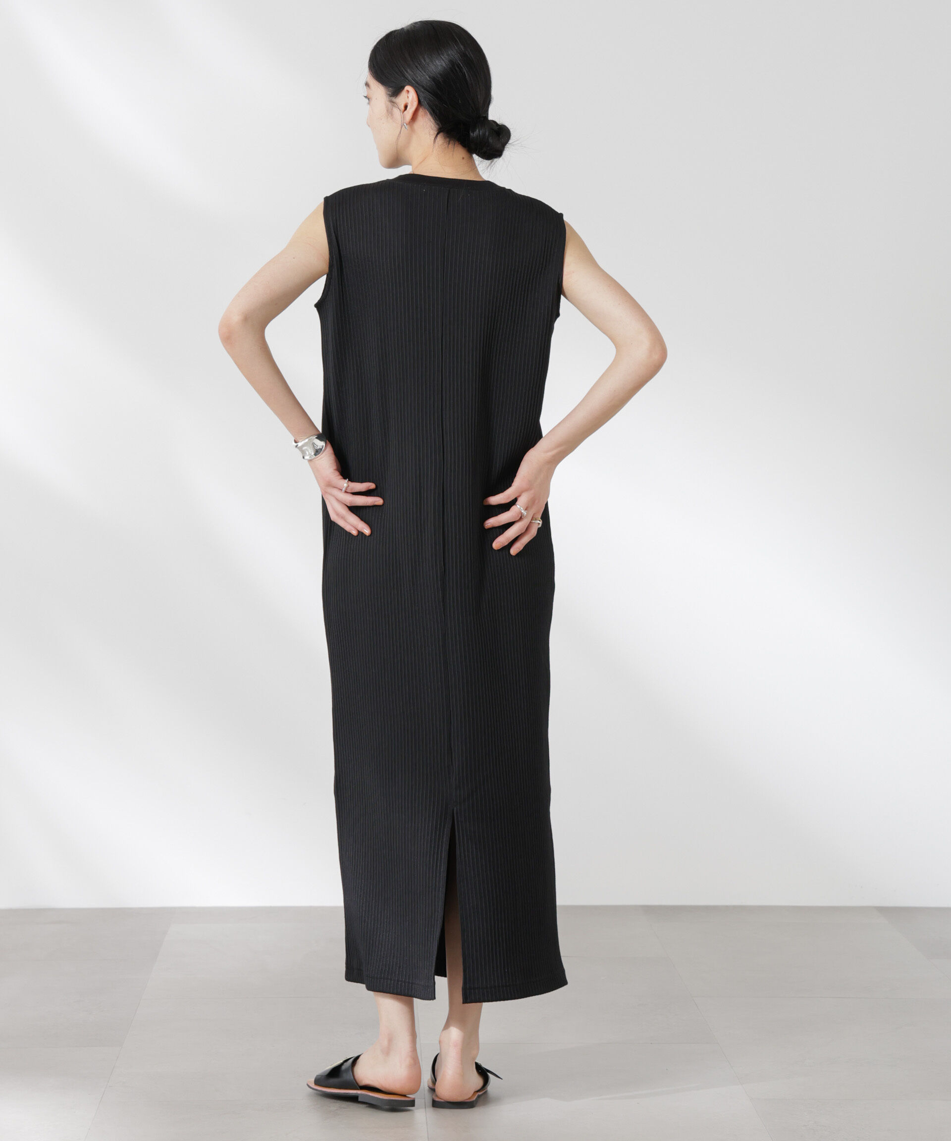 nano･universe「ヘンリーネックドライテレコワンピース」|ワンピース|