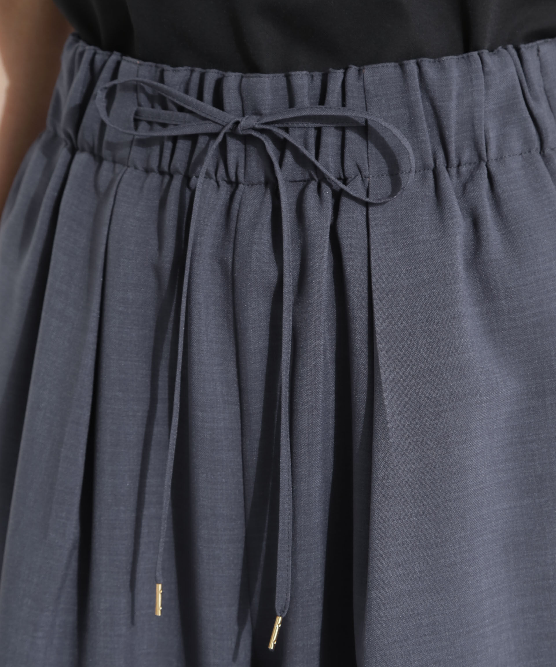 nano･universe「メランジドライ イージーワイドパンツ(セットアップ可)」|チノ|