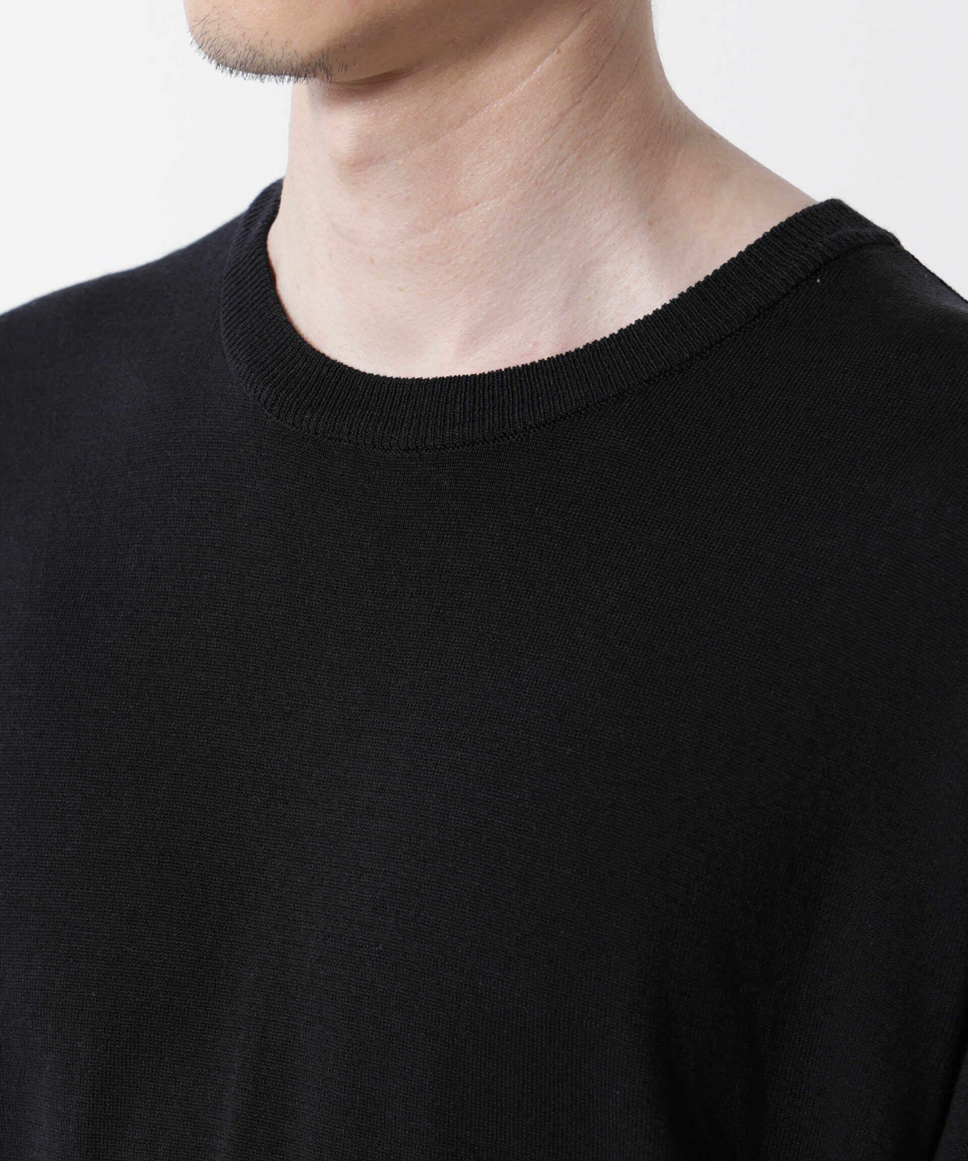 nano･universe「シルキータッチニットTシャツ 半袖」|ニット・セーター|