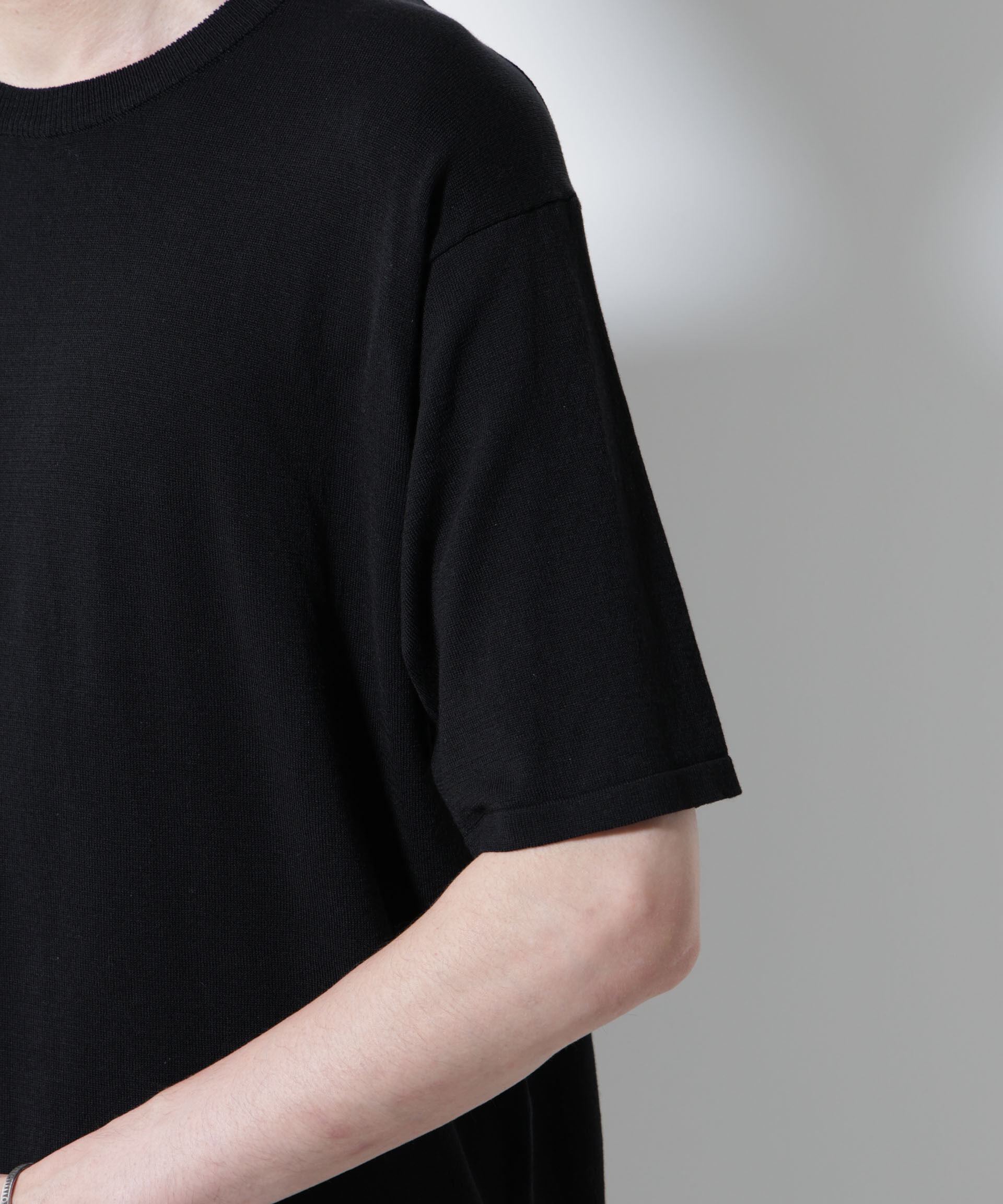 nano･universe「シルキータッチニットTシャツ 半袖」|ニット・セーター|