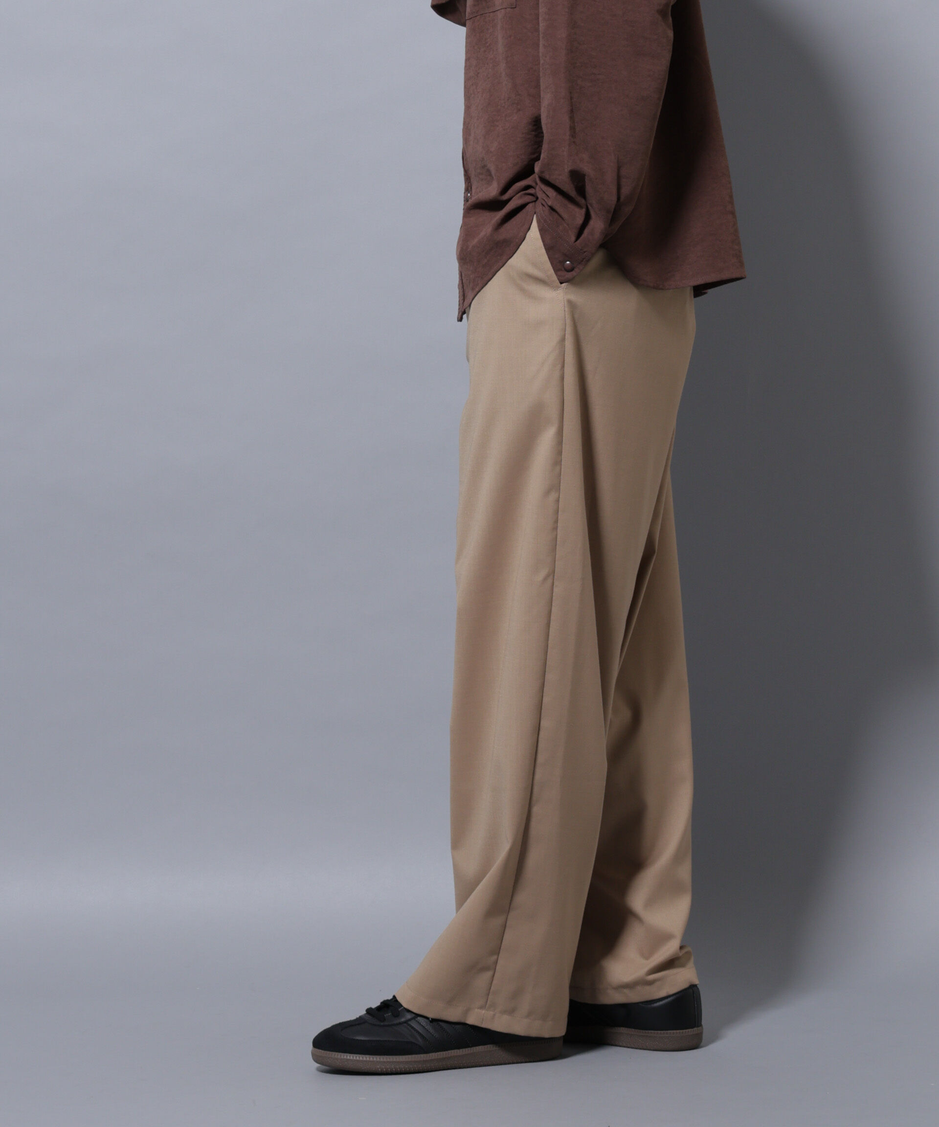 nano･universe「「大人のワイドパンツ」TWソロテックスワイドイージースラックス」|チノ|