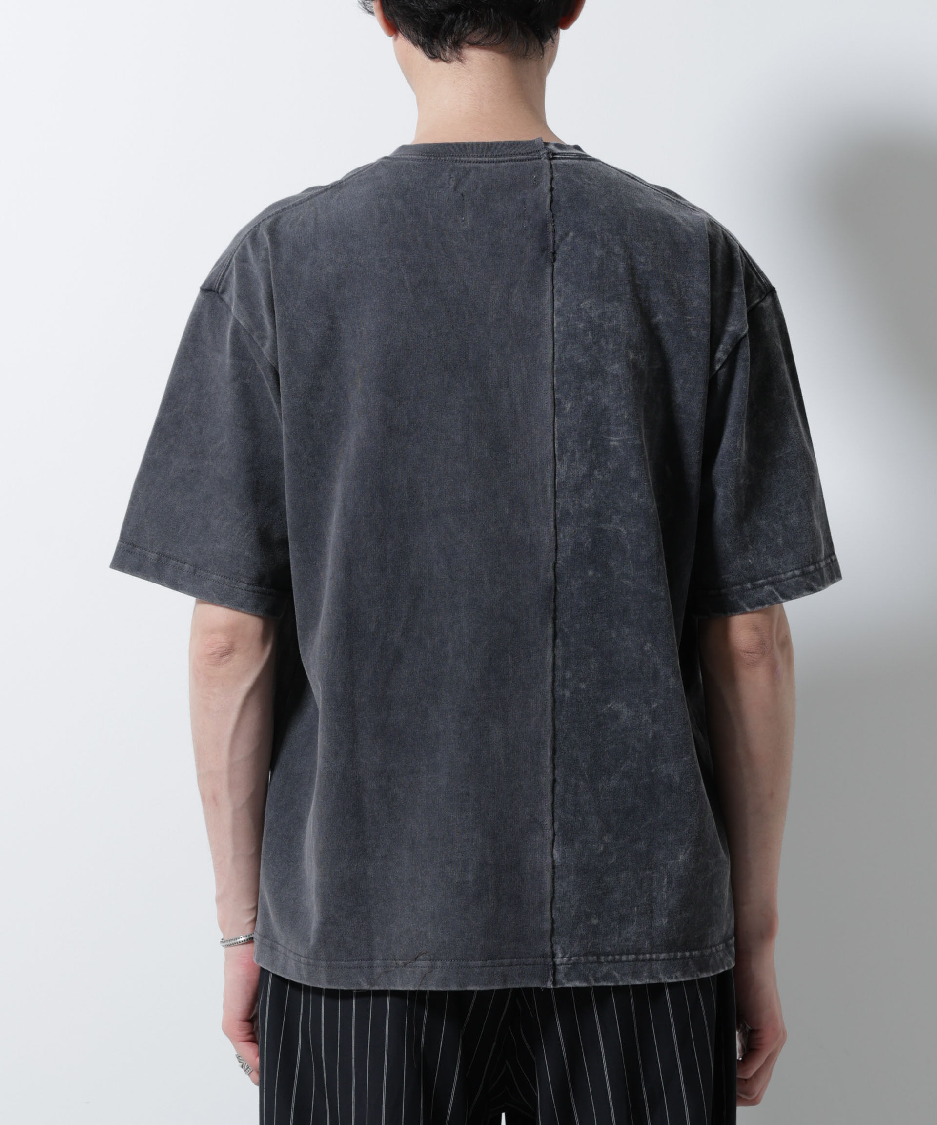 nano･universe「｢A-C-Z｣2トーンピグメントTシャツ 半袖」|Tシャツ・カットソー|