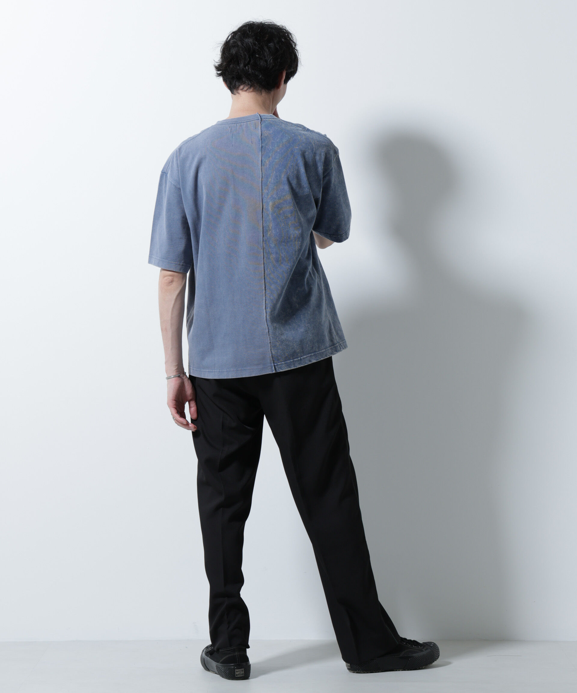 nano･universe「｢A-C-Z｣2トーンピグメントTシャツ 半袖」|Tシャツ・カットソー|