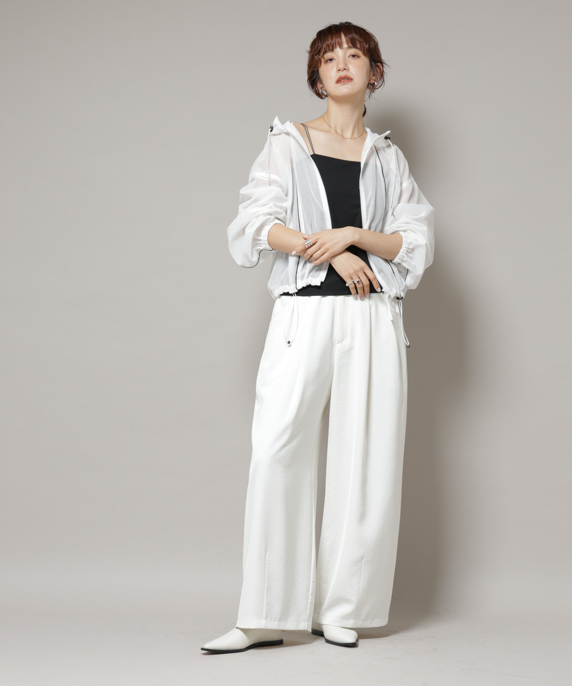 nano･universe「ストレッチポンチカップ付きベアトップキャミソール」|Tシャツ・カットソー|