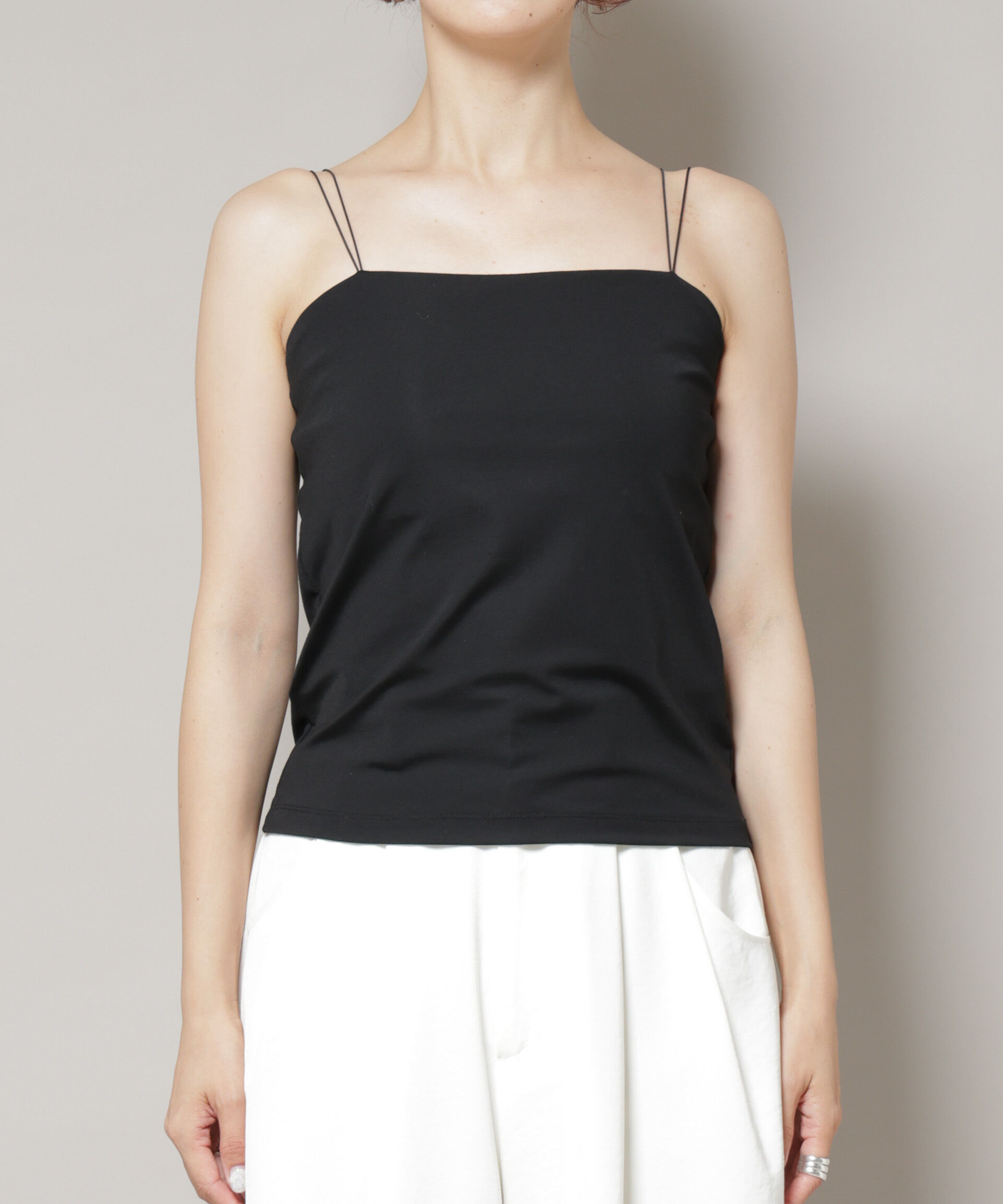 nano･universe「ストレッチポンチカップ付きベアトップキャミソール」|Tシャツ・カットソー|