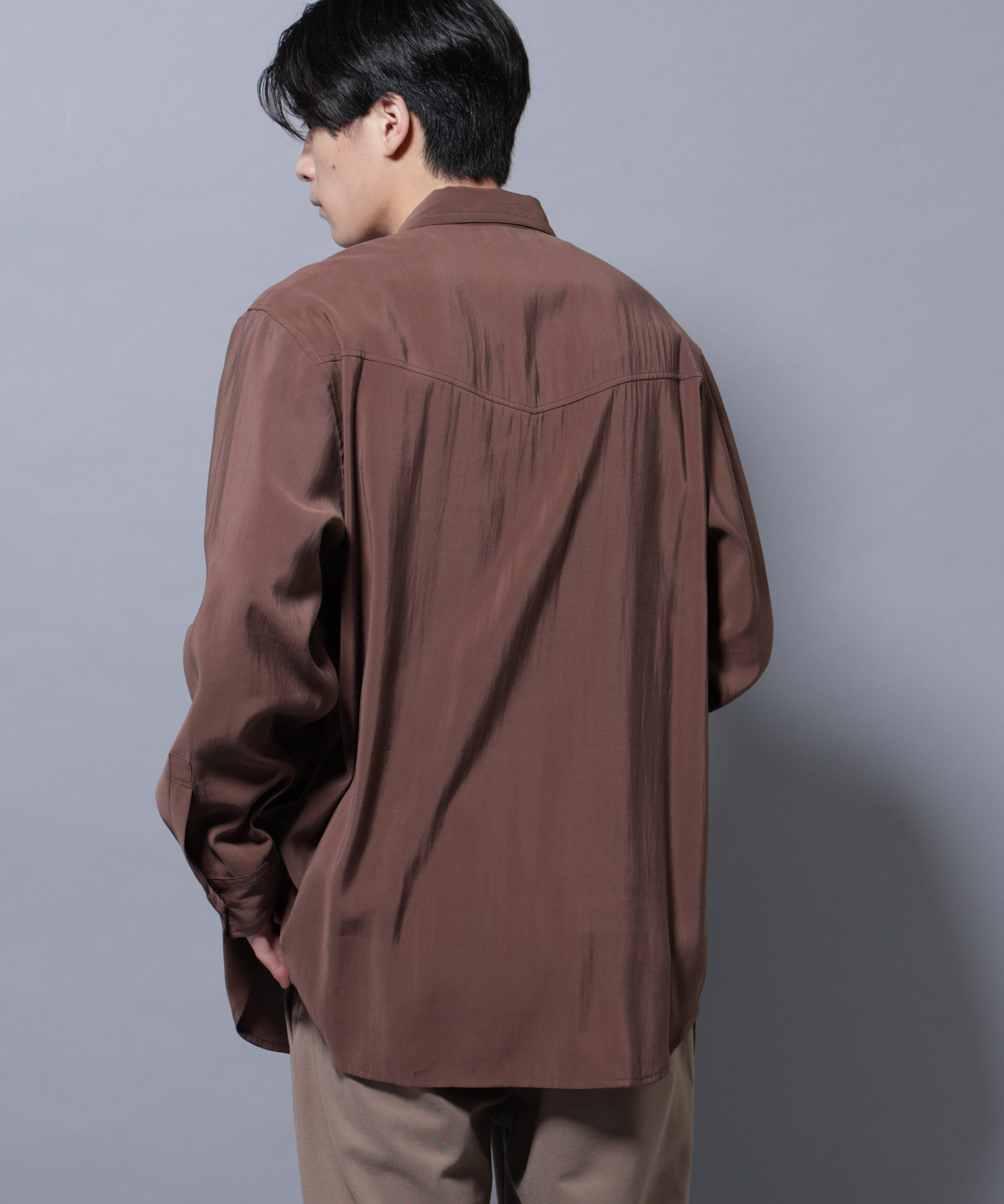 nano･universe「ヴィンテージライクレーヨンフィブリルシャツ」|シャツ・ブラウス|