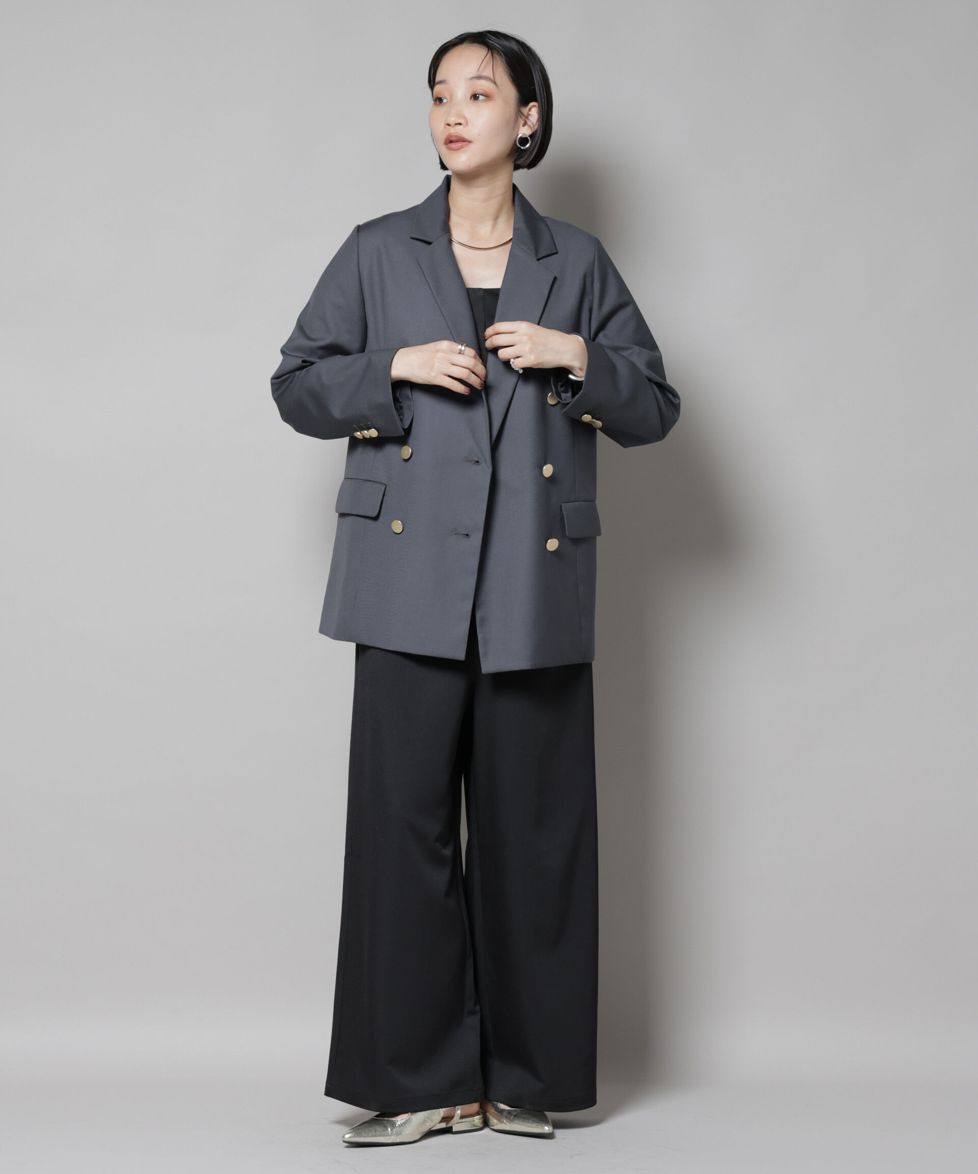 nano･universe「ダブルブレストジャケット」|テーラードジャケット|