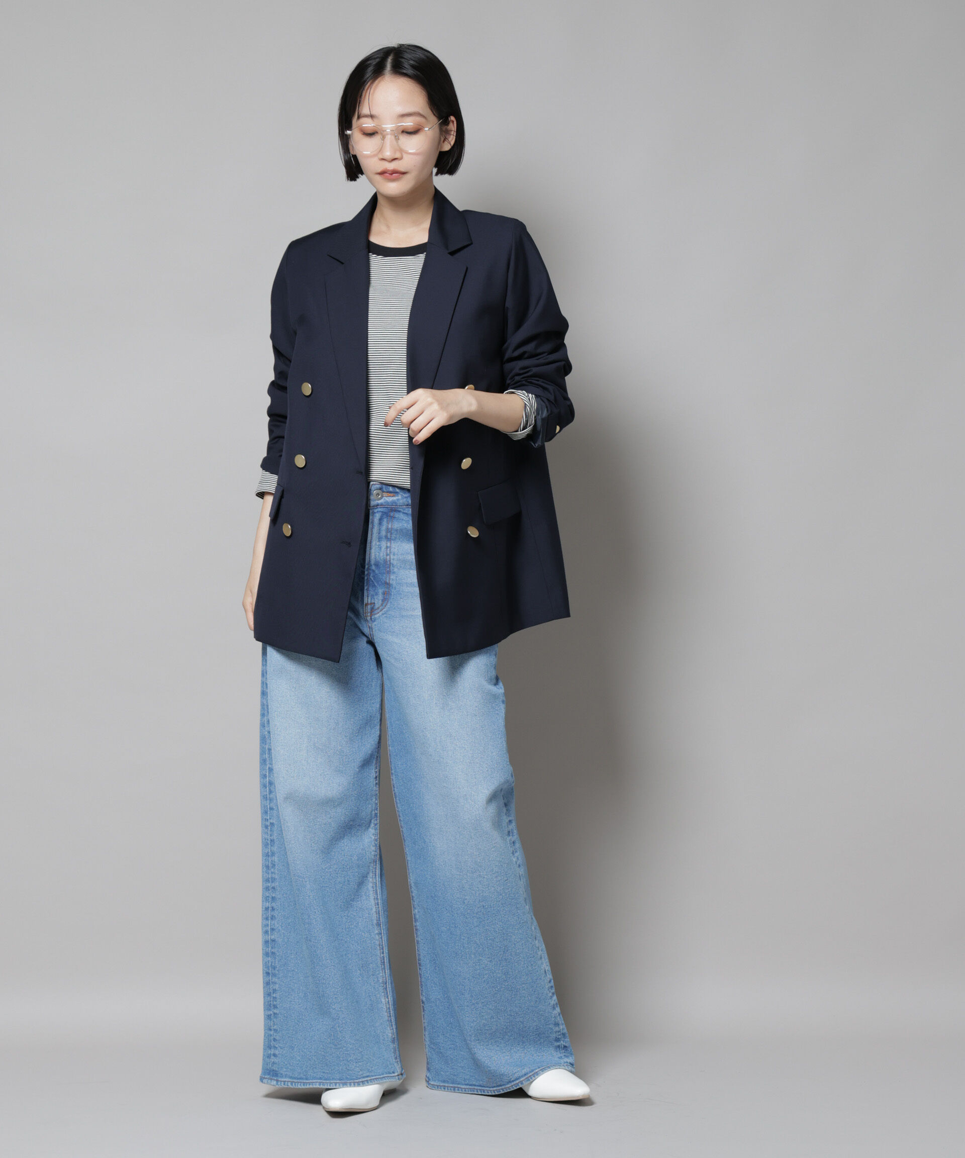 nano･universe「ダブルブレストジャケット」|テーラードジャケット|