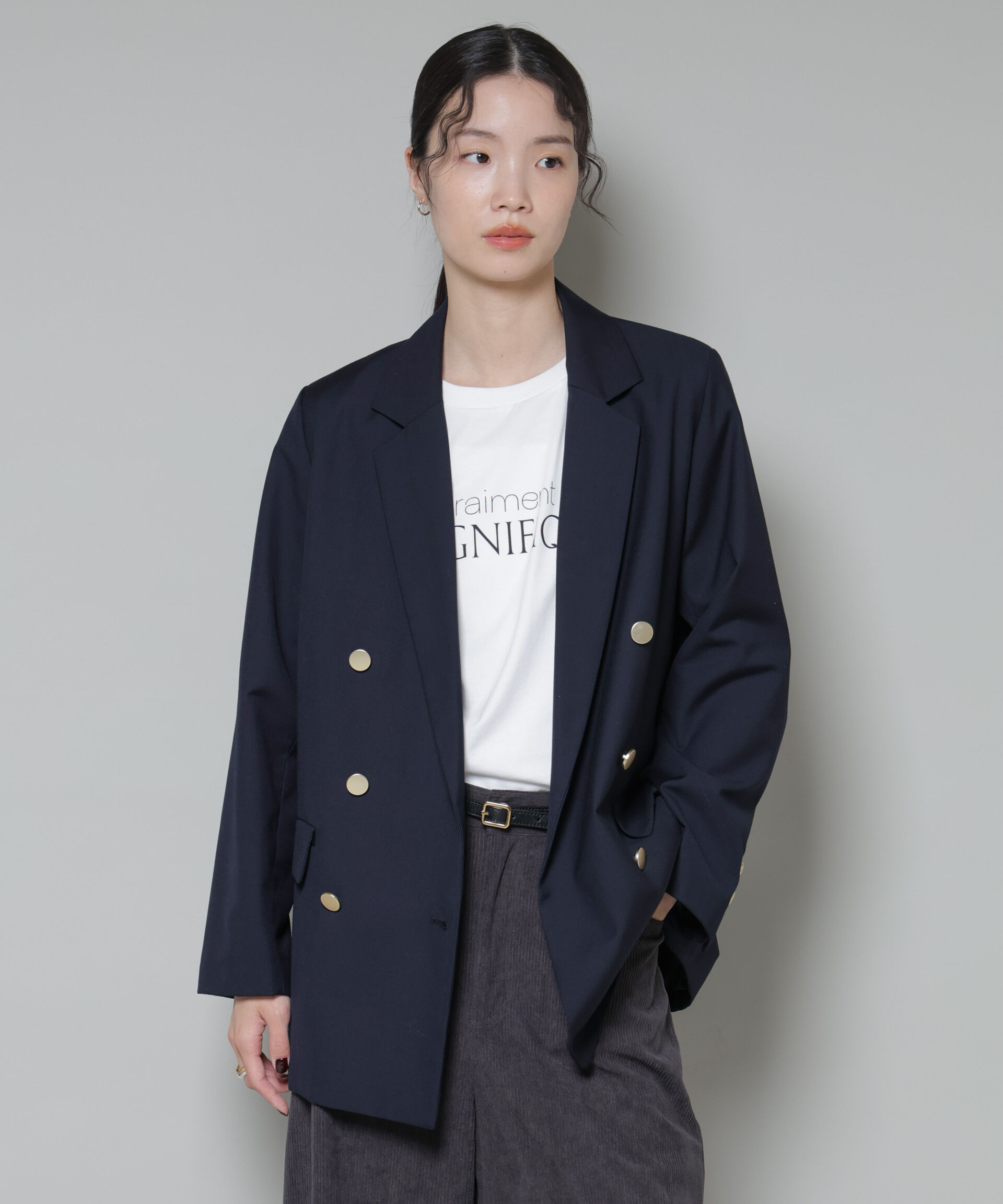 nano･universe「ダブルブレストジャケット」|テーラードジャケット|