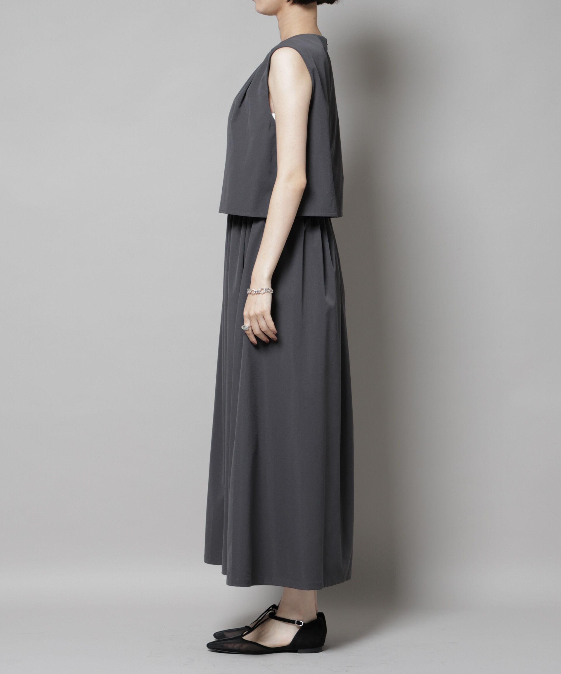 nano･universe「セットアップ風ノースリーブワンピース」|ワンピース|