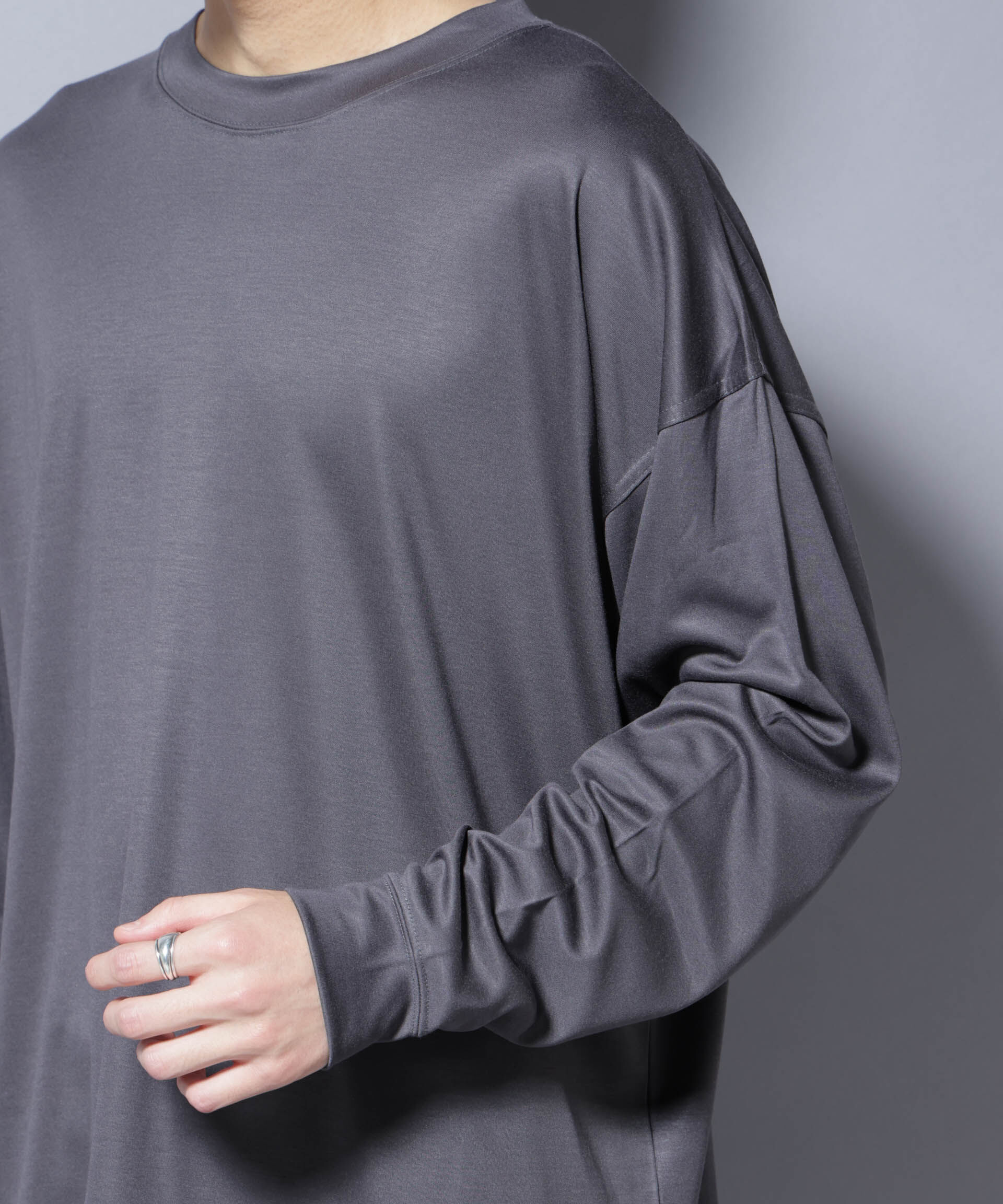 nano･universe「MIYATA&times;NANO JAPAN MADE キュプラ混 Tシャツ 長袖」|Tシャツ・カットソー|