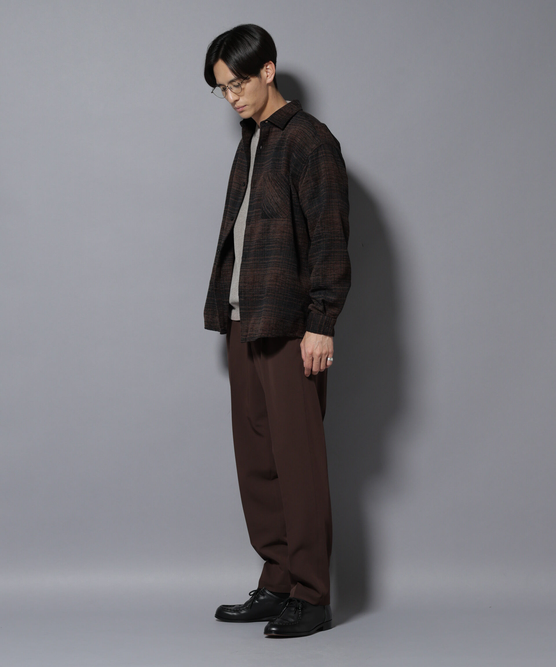 nano･universe「モールチェックシャツ 長袖」|シャツ・ブラウス|