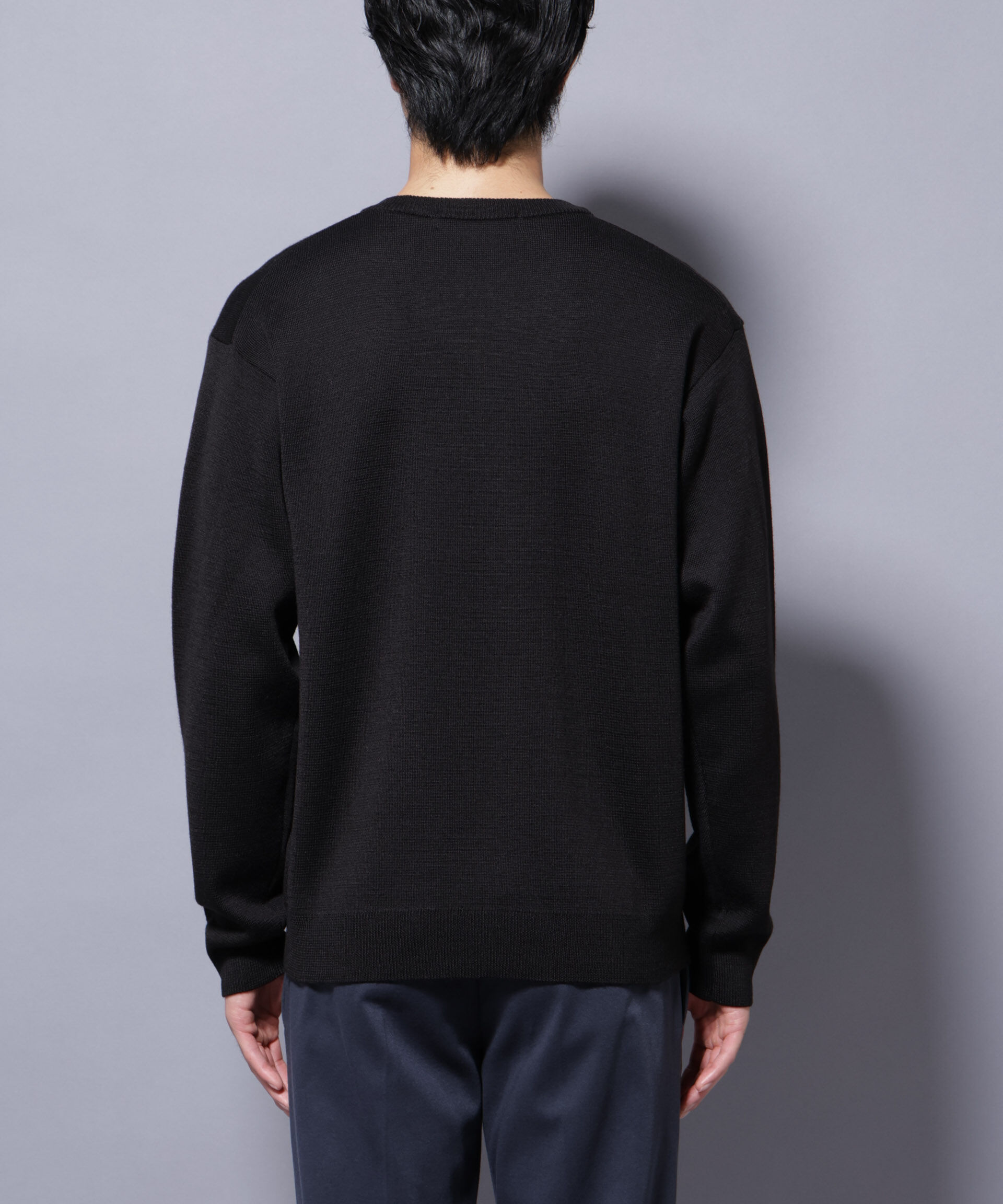 nano･universe「タスマニアウールミックス ミラノリブリラックスVネックニット」|ニット・セーター|