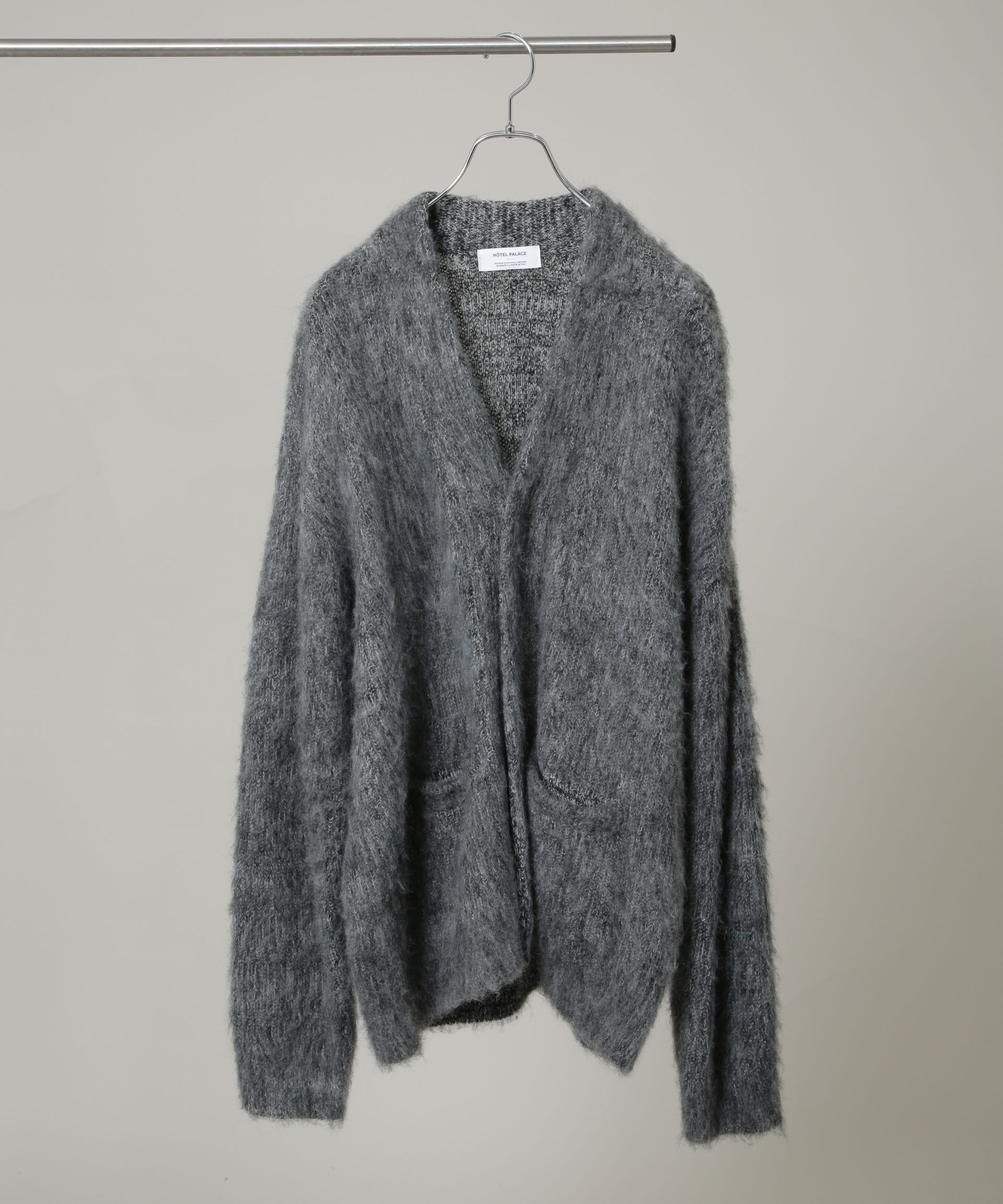 nano･universe「｢HOTEL PALACE｣ フライフロントミックスシャギーカーディガン」|ニット・セーター|