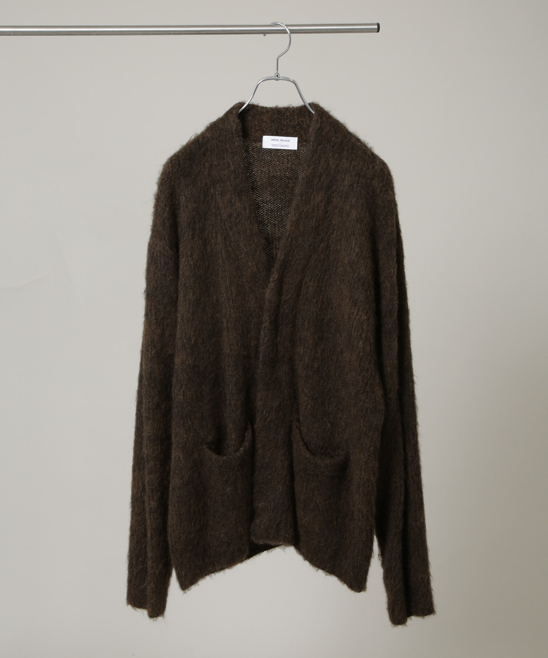 nano･universe「｢HOTEL PALACE｣ フライフロントミックスシャギーカーディガン」|ニット・セーター|