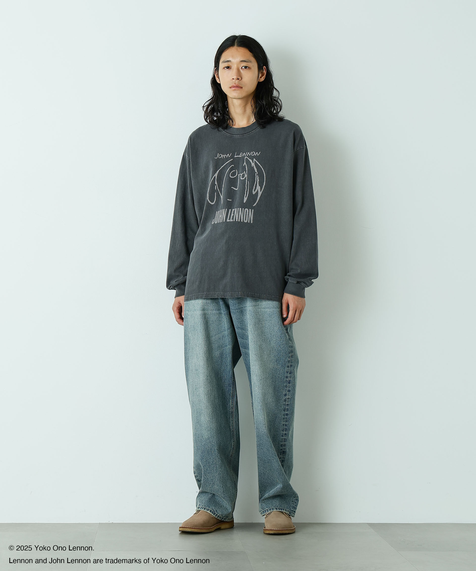 nano･universe「｢HOTEL PALACE｣ フェードデニム ルーズシルエットパンツ」|チノ|