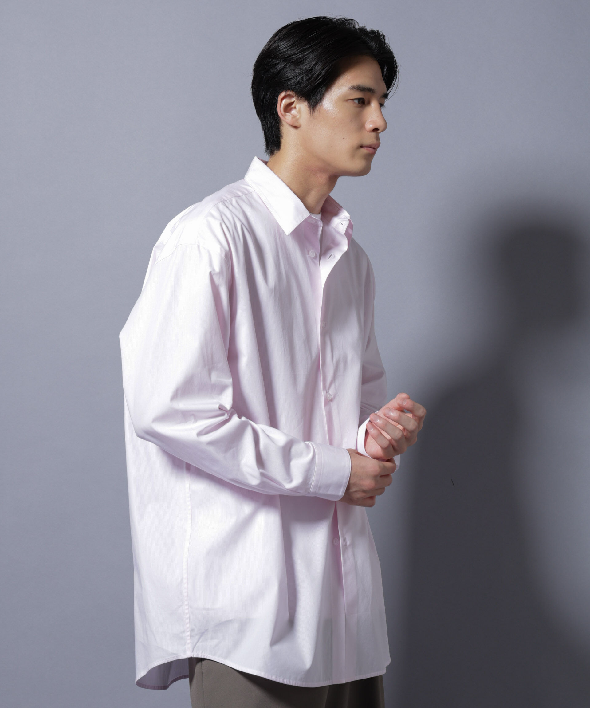 nano･universe「｢SIDOGRAS-SIDOPOPEL｣ マイクロストライプシャツ」|シャツ・ブラウス|