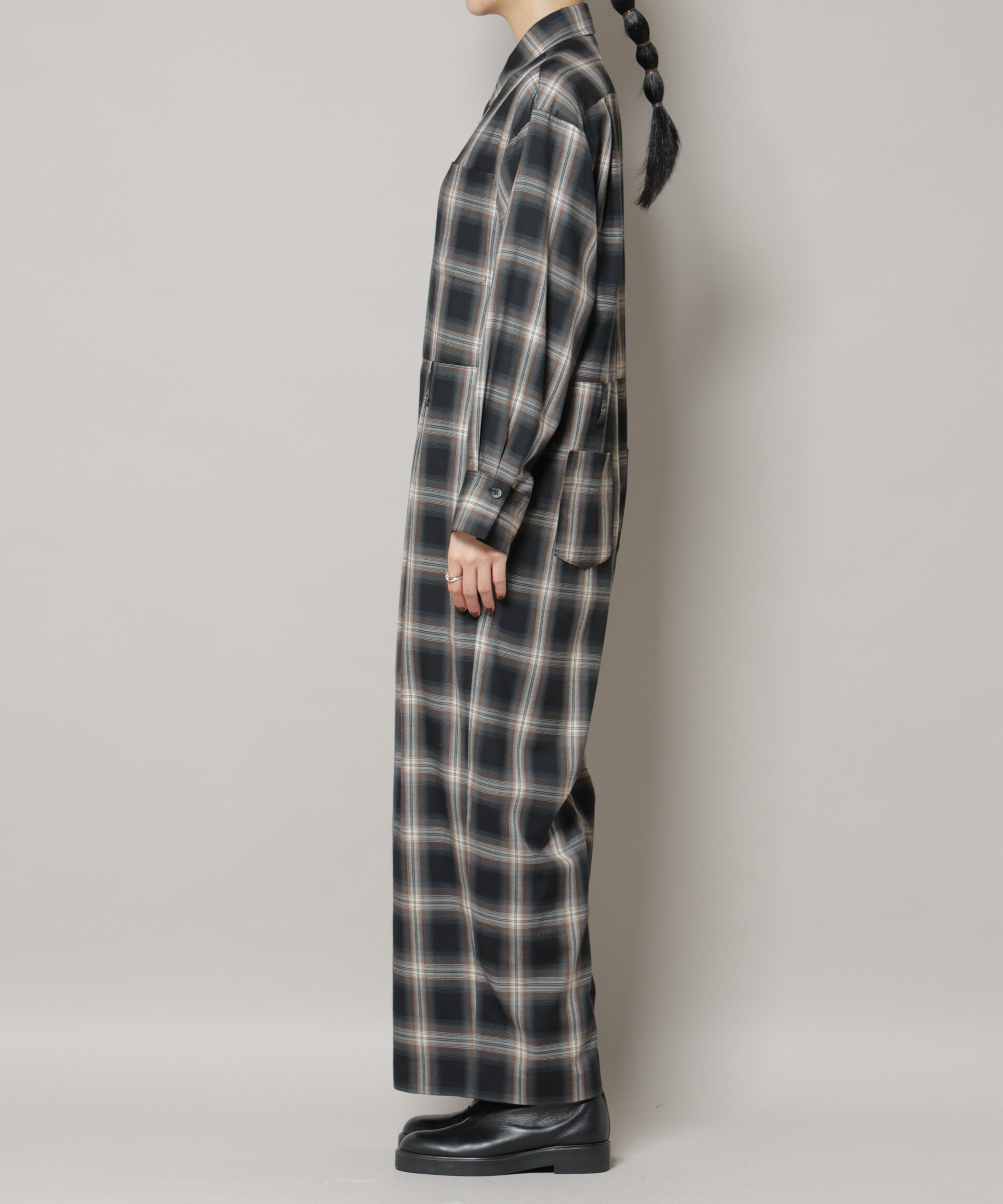 nano･universe「オンブレーチェックジャンプスーツ」|ワンピース|