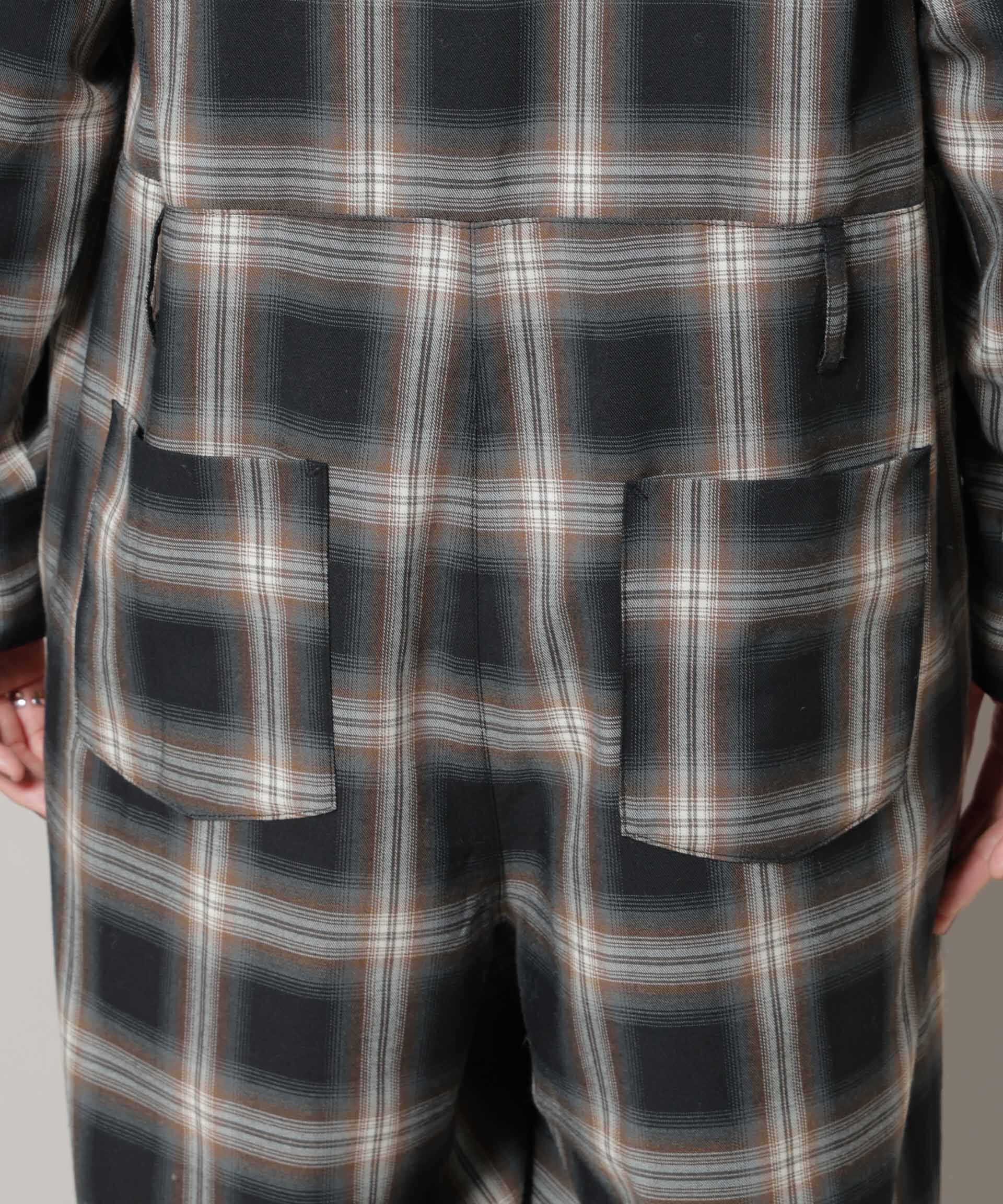 nano･universe「オンブレーチェックジャンプスーツ」|ワンピース|